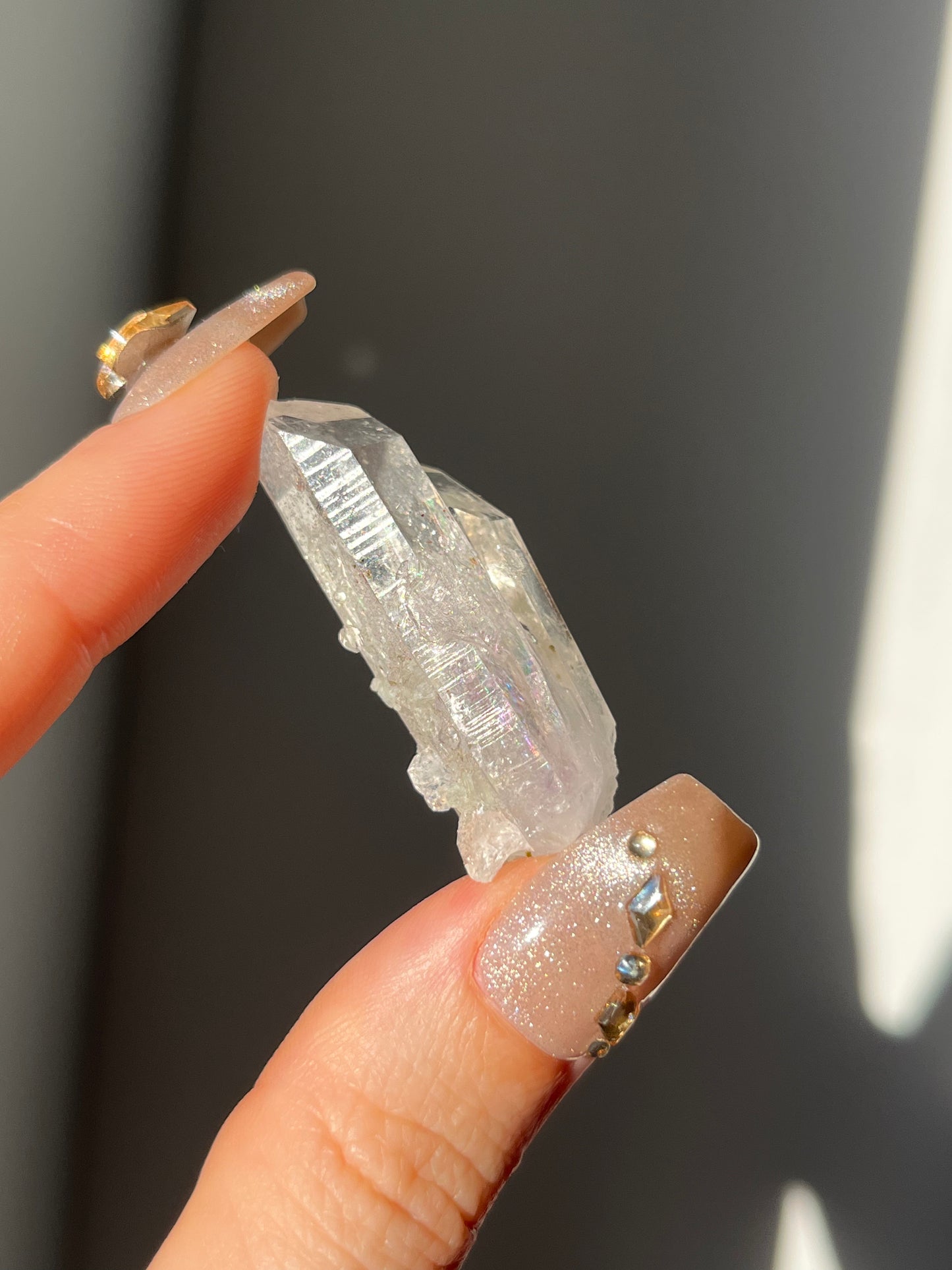 Goboboseb Quartz with Analcime and Prehnite Jacket B