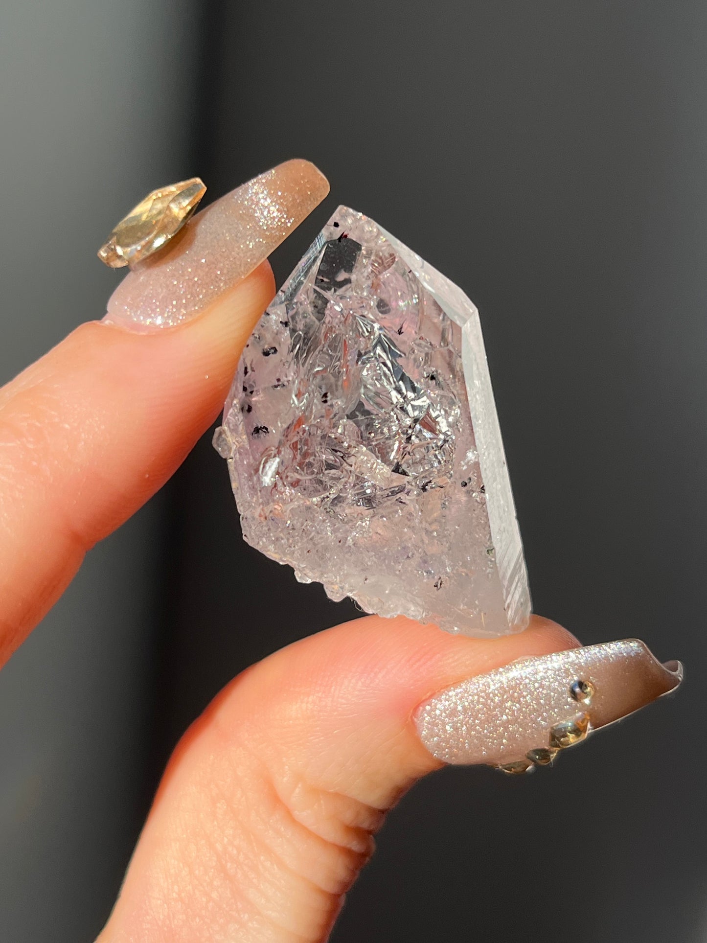 Goboboseb Amethyst Quartz Point with Enhydro I