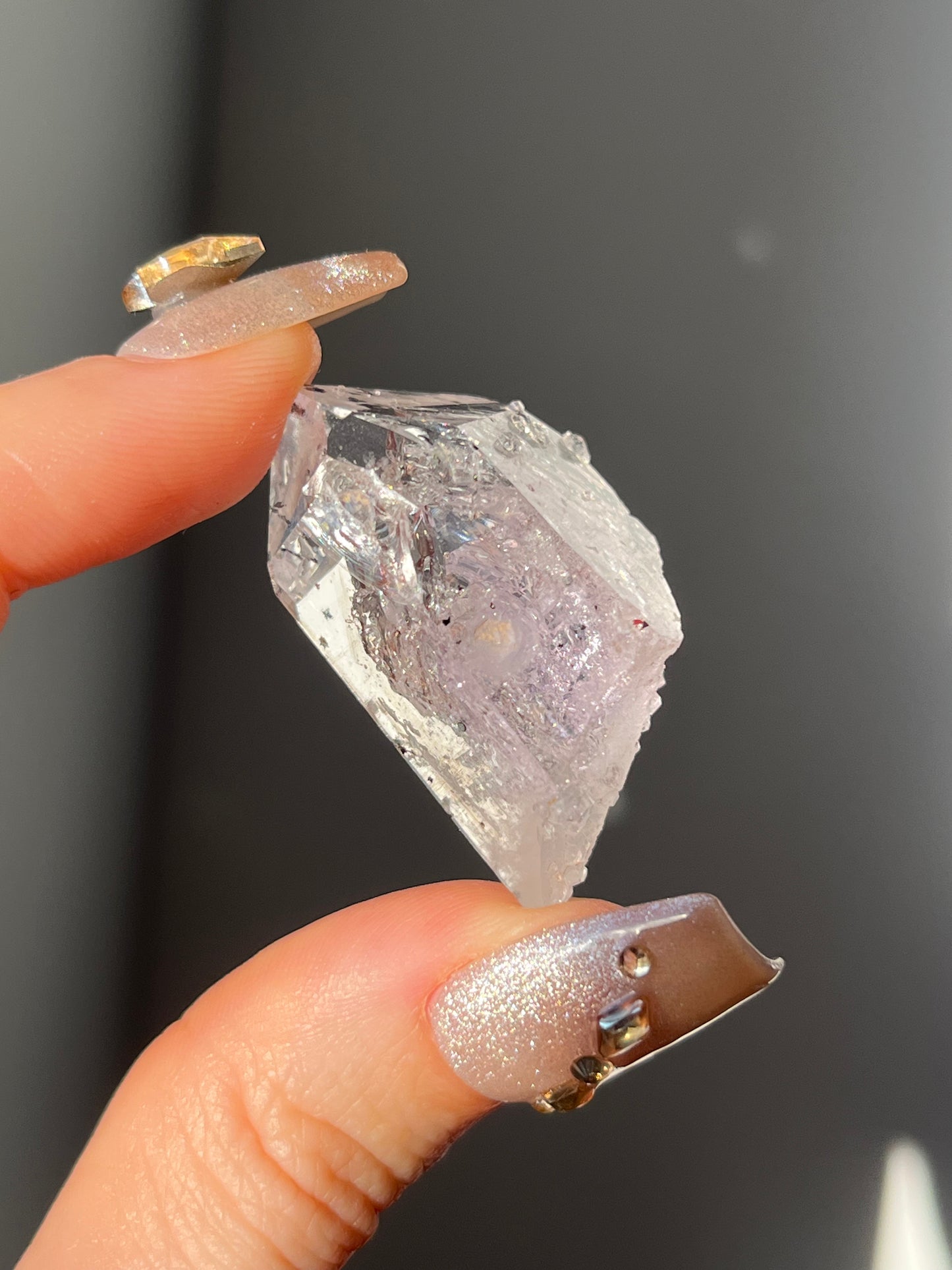 Goboboseb Amethyst Quartz Point with Enhydro I