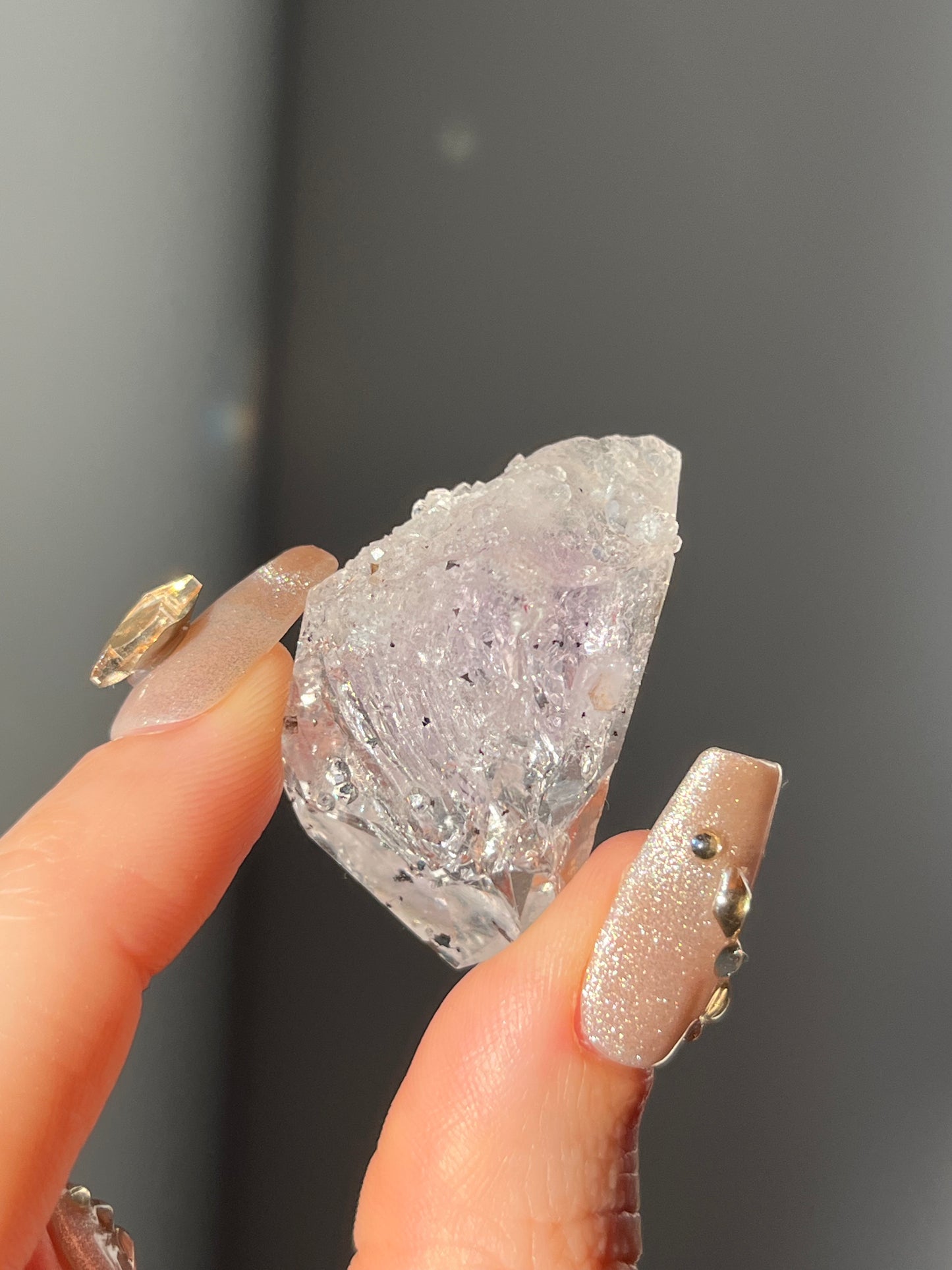 Goboboseb Amethyst Quartz Point with Enhydro I