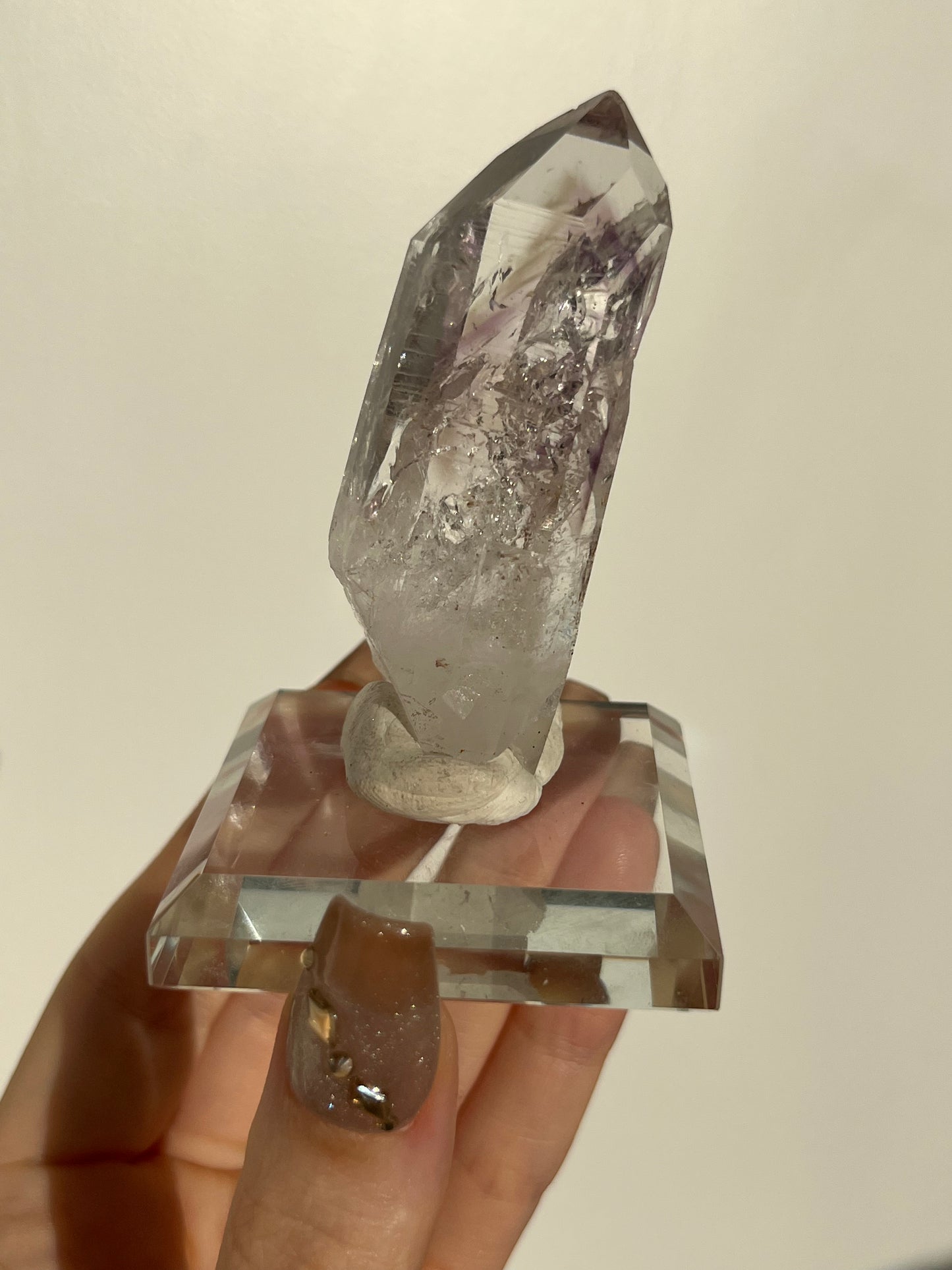 Goboboseb Quartz with Amethyst Phantom (3 enhydros)