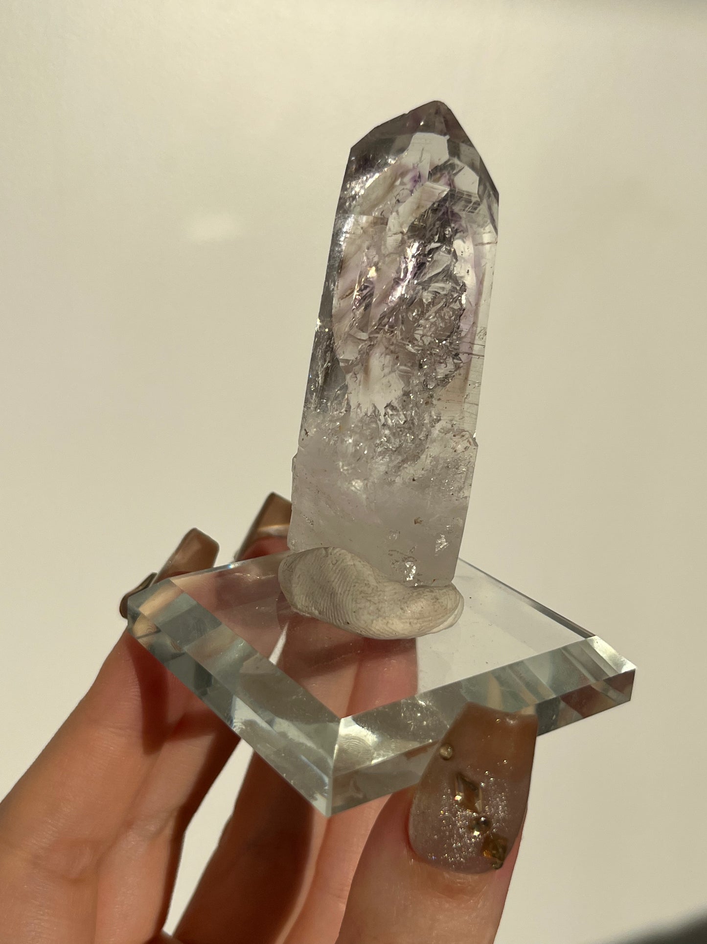 Goboboseb Quartz with Amethyst Phantom (3 enhydros)