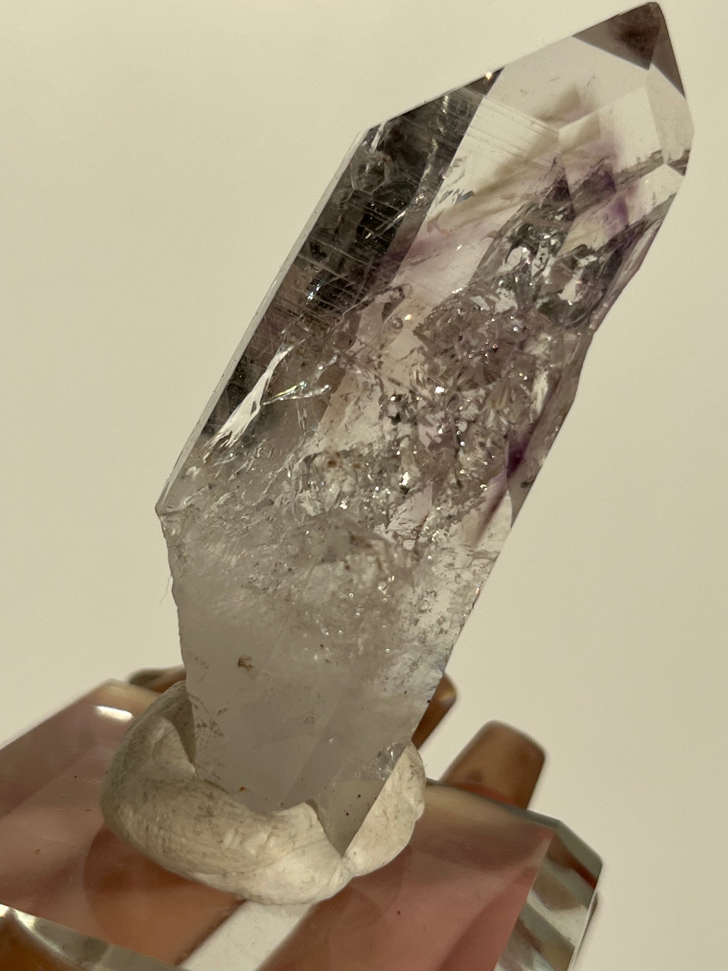 Goboboseb Quartz with Amethyst Phantom (3 enhydros)
