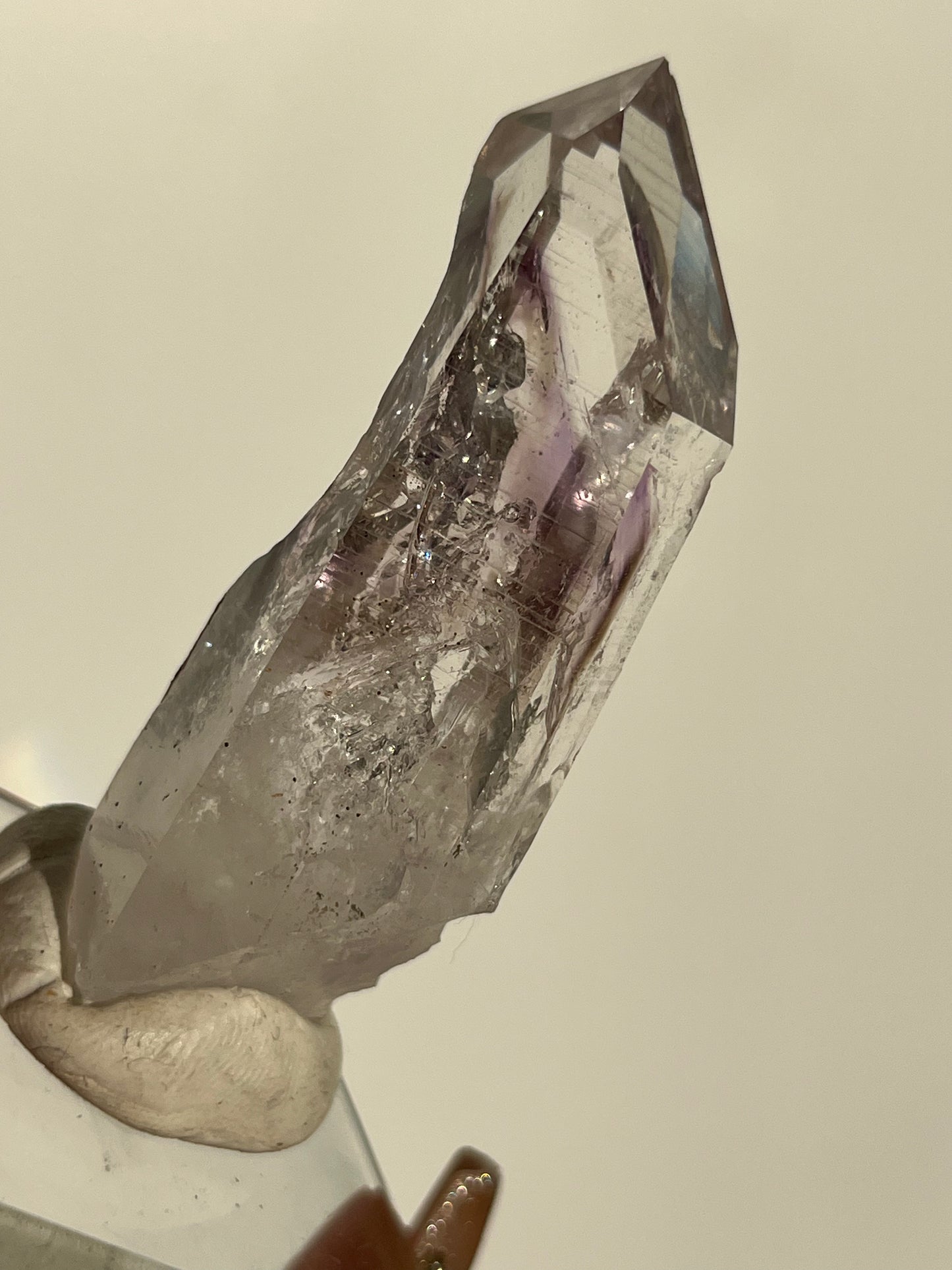Goboboseb Quartz with Amethyst Phantom (3 enhydros)