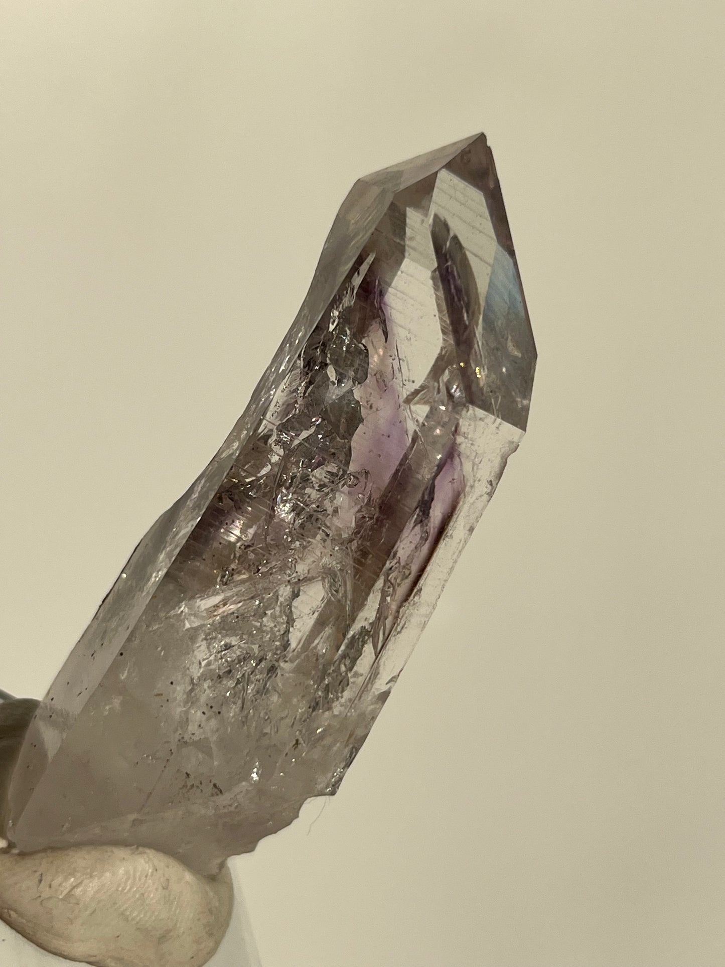 Goboboseb Quartz with Amethyst Phantom (3 enhydros)