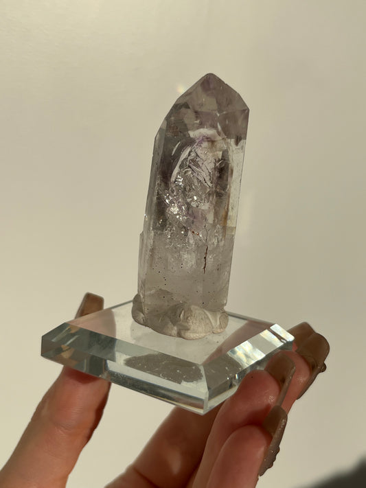 Goboboseb Quartz with Amethyst Phantom (3 enhydros)