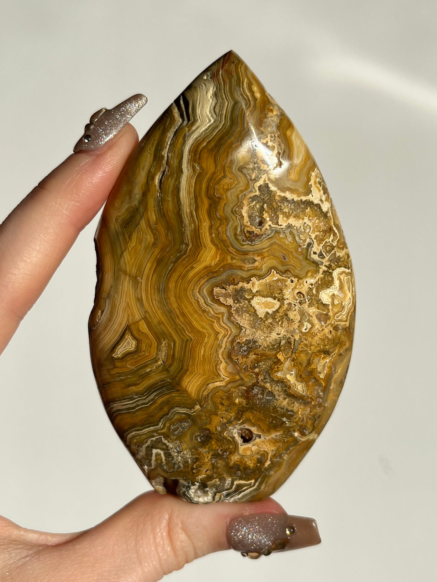 Golden Lace Agate Flame A