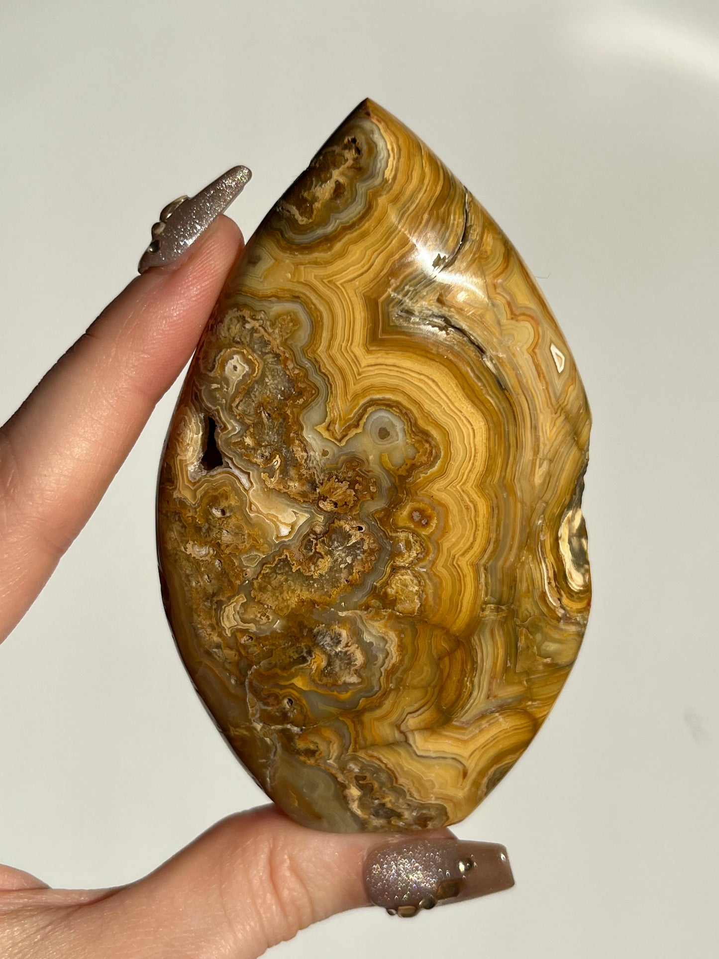 Golden Lace Agate Flame A