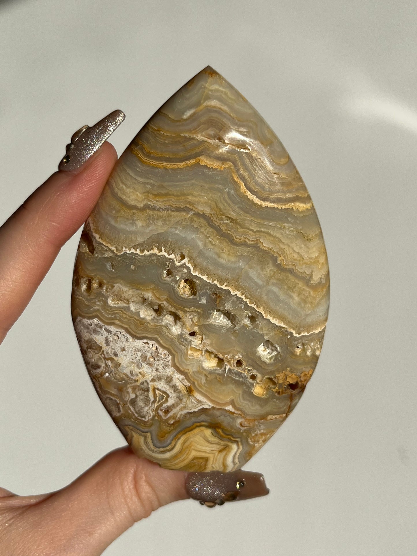 Golden Lace Agate Flame B