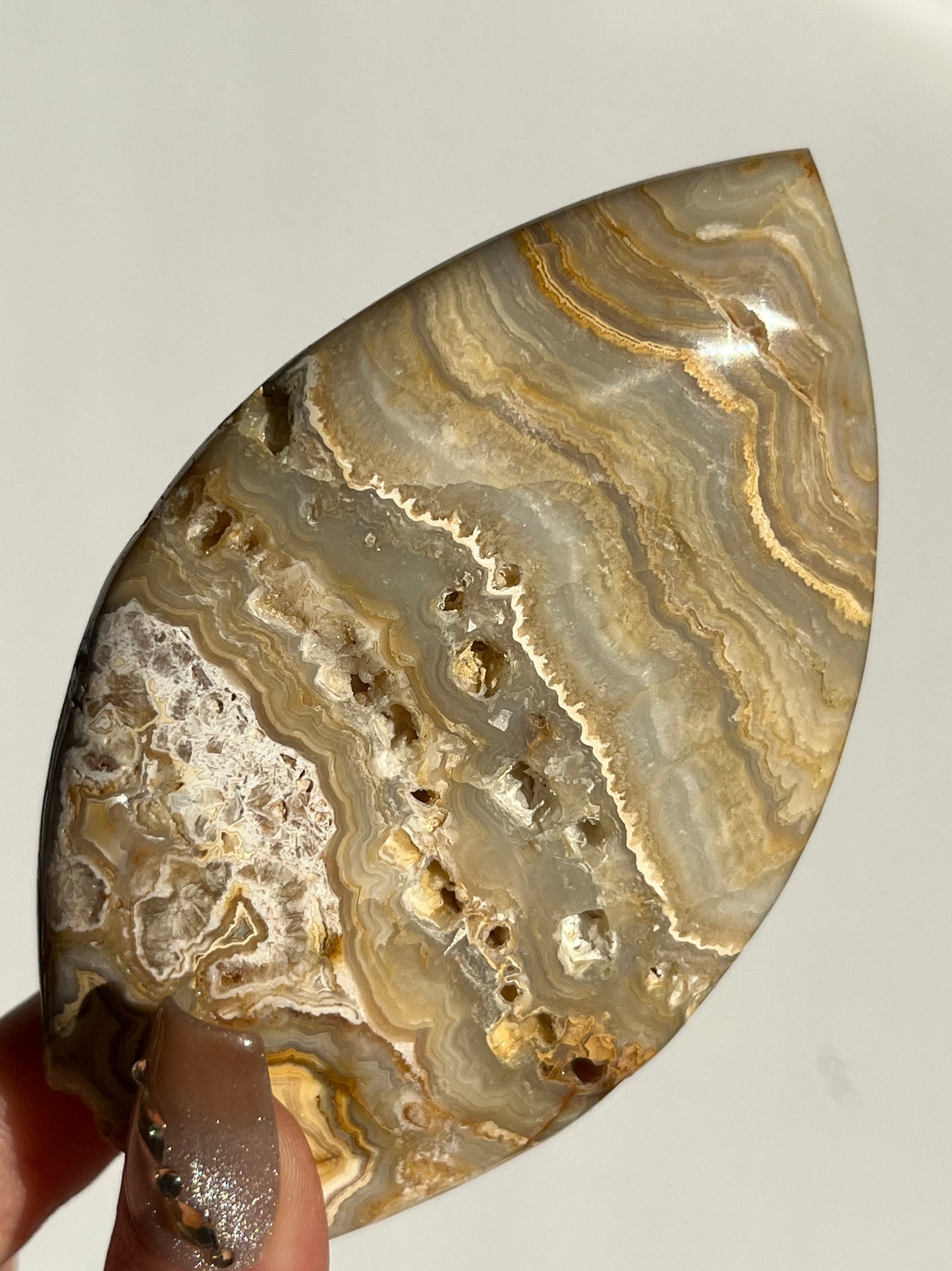 Golden Lace Agate Flame B