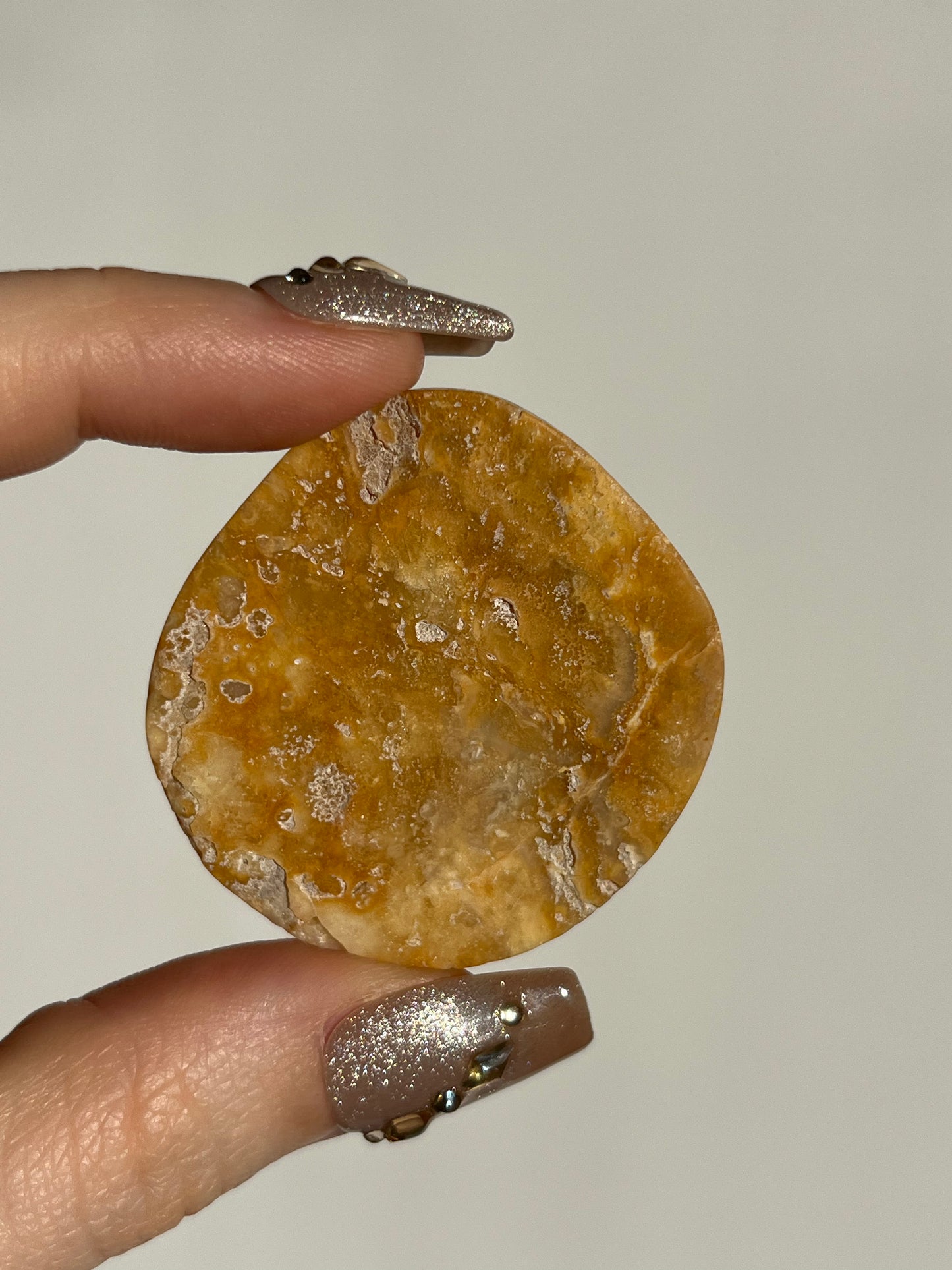 Golden Lace Agate Flat Stone B