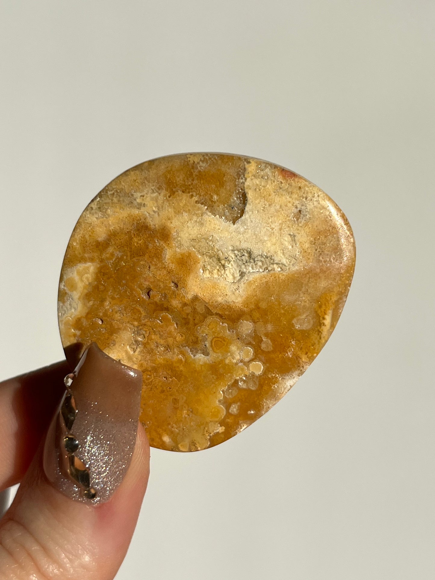 Golden Lace Agate Flat Stone C