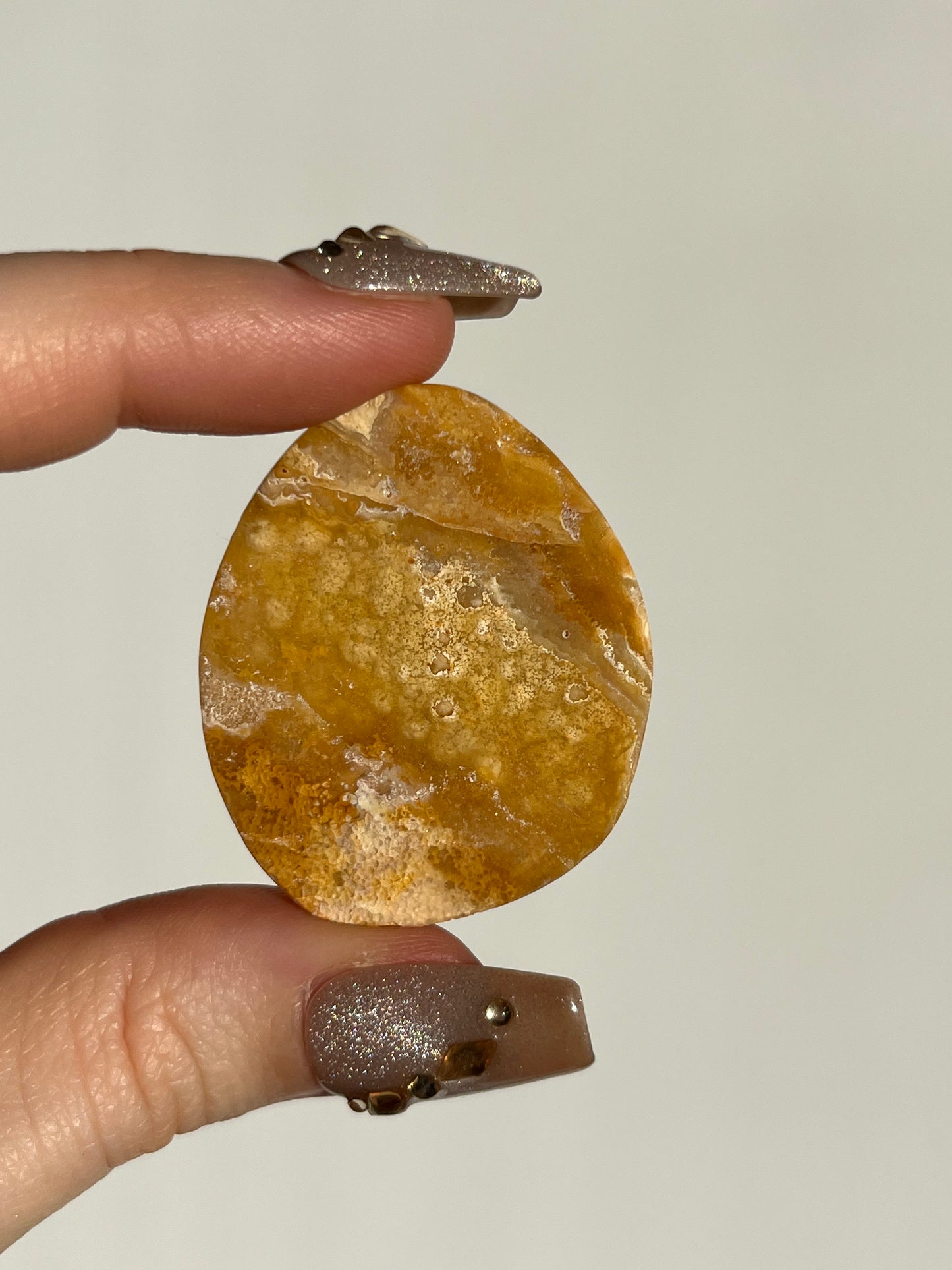 Golden Lace Agate Flat Stone F