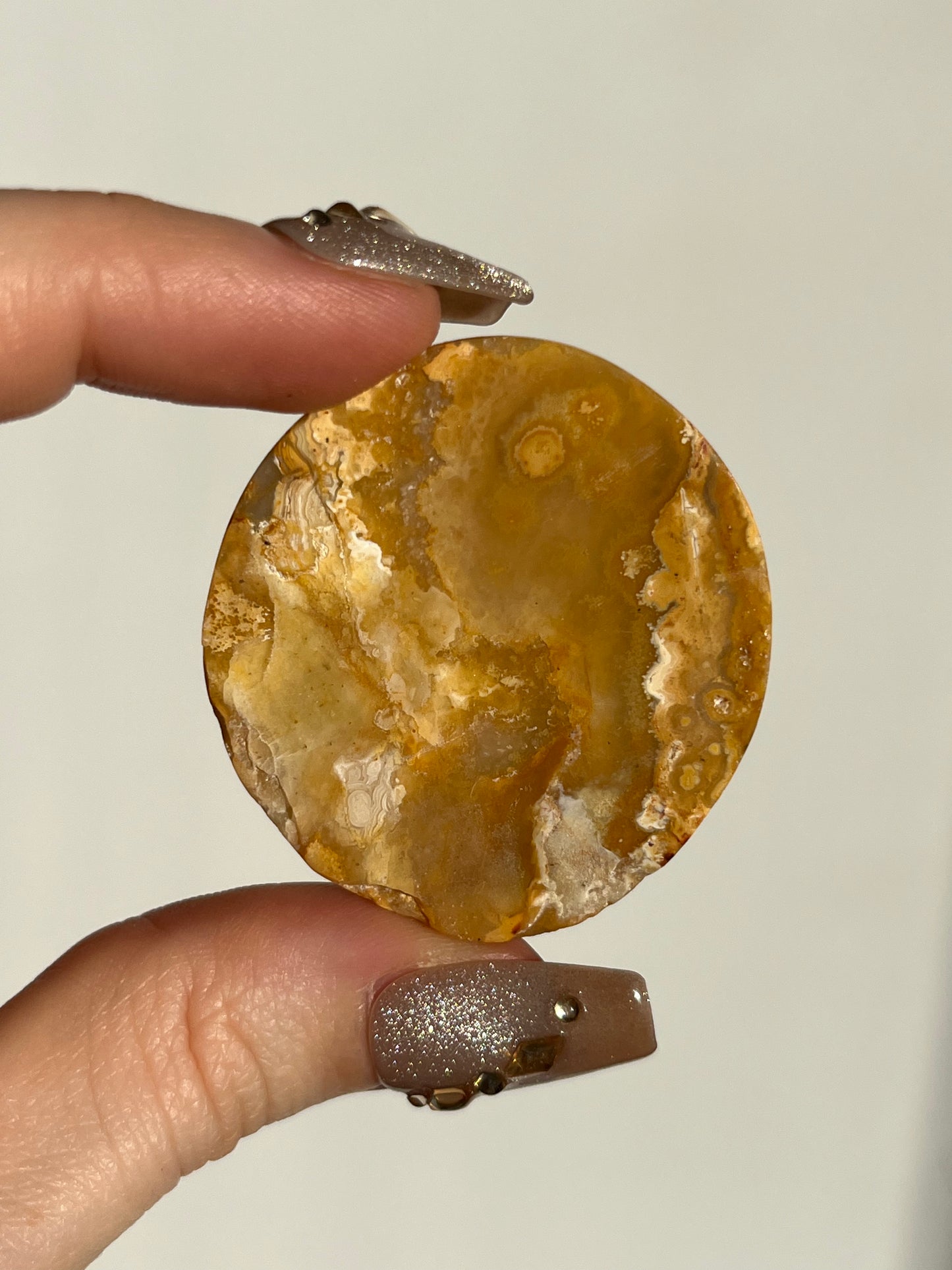 Golden Lace Agate Flat Stone G
