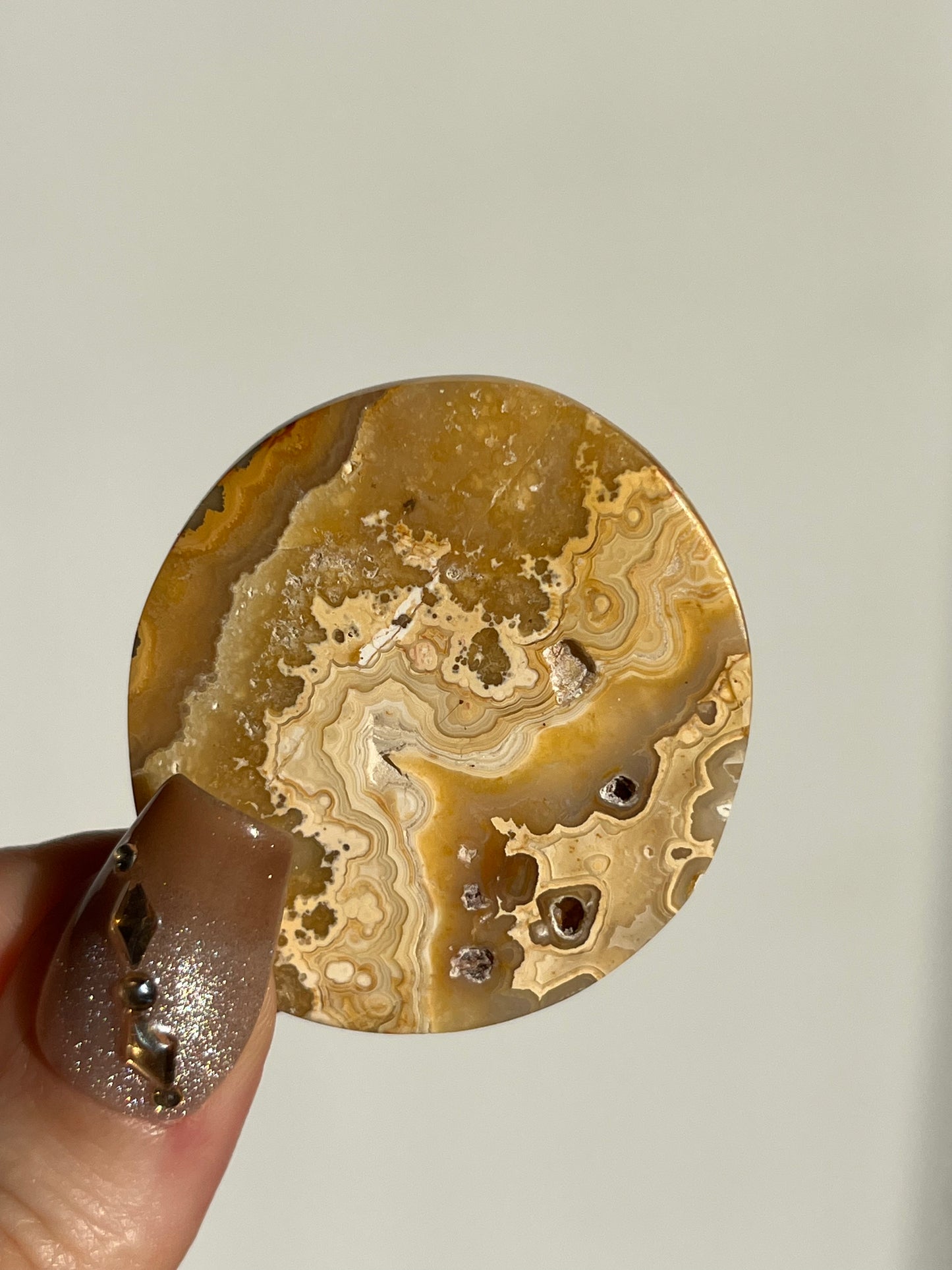 Golden Lace Agate Flat Stone G