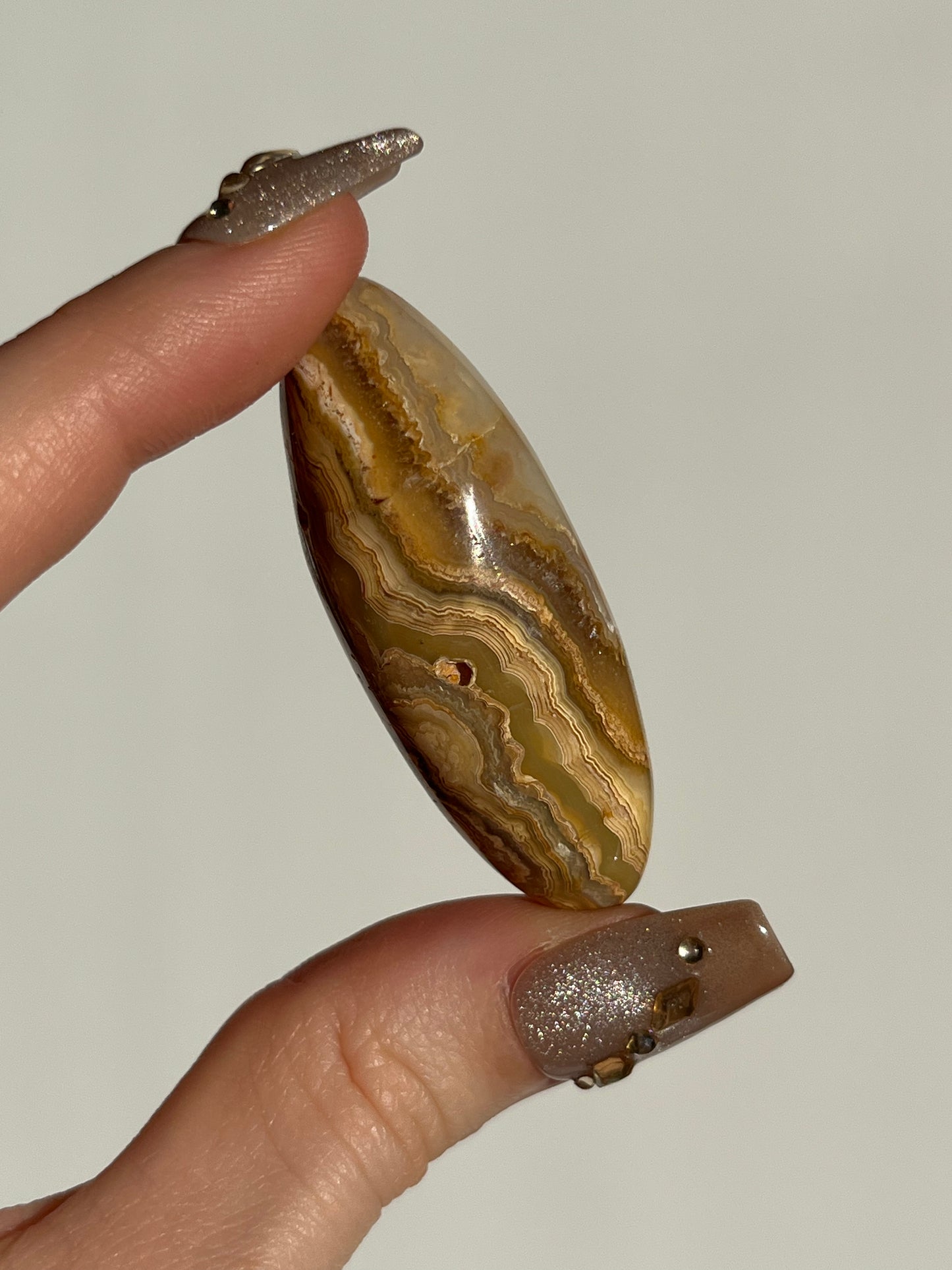 Golden Lace Agate Shiva with Parallax A