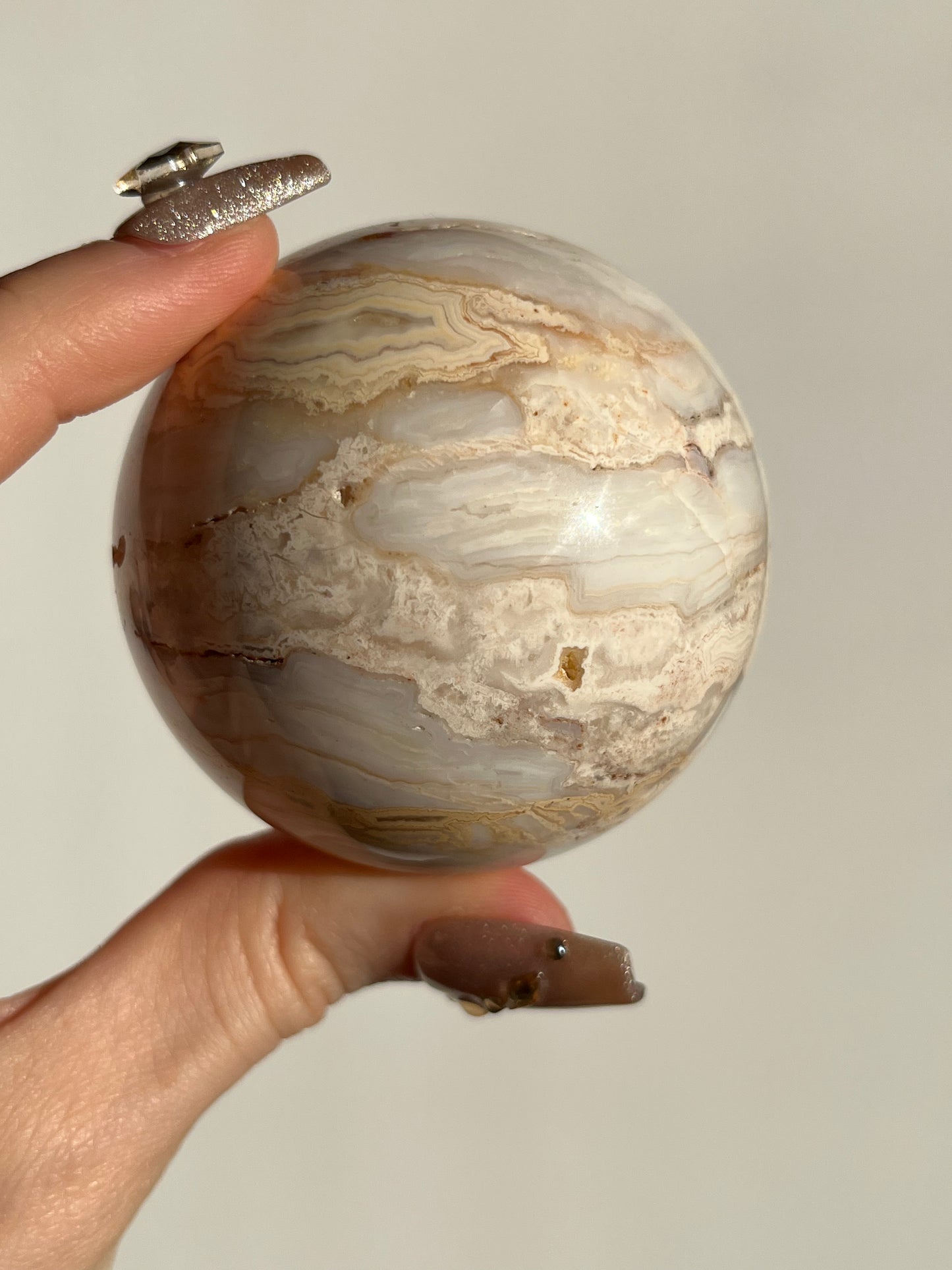 Druzy Golden Lace Agate Sphere G