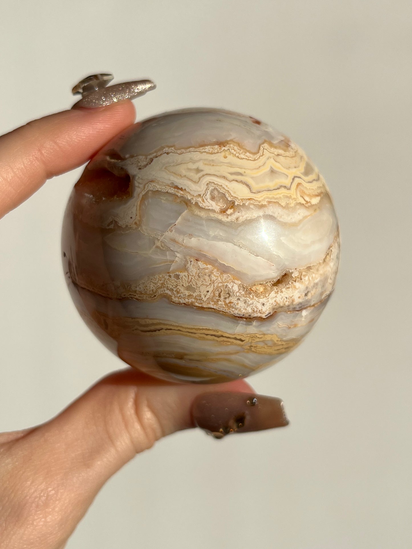 Druzy Golden Lace Agate Sphere G