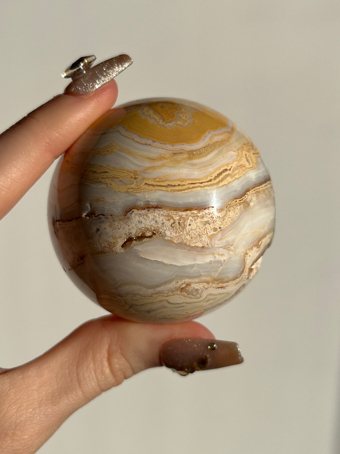 Druzy Golden Lace Agate Sphere G