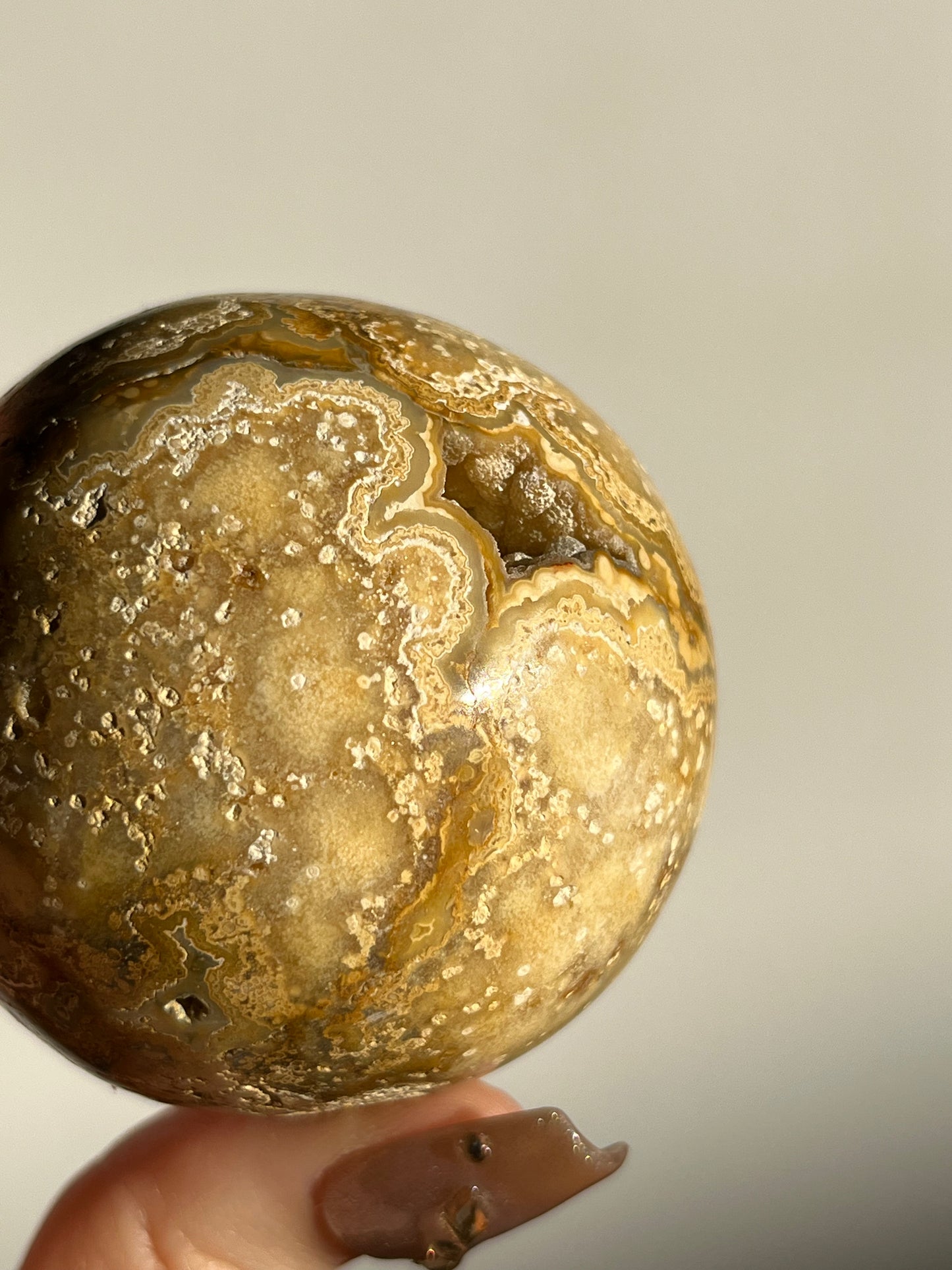 Druzy Golden Lace Agate Sphere J