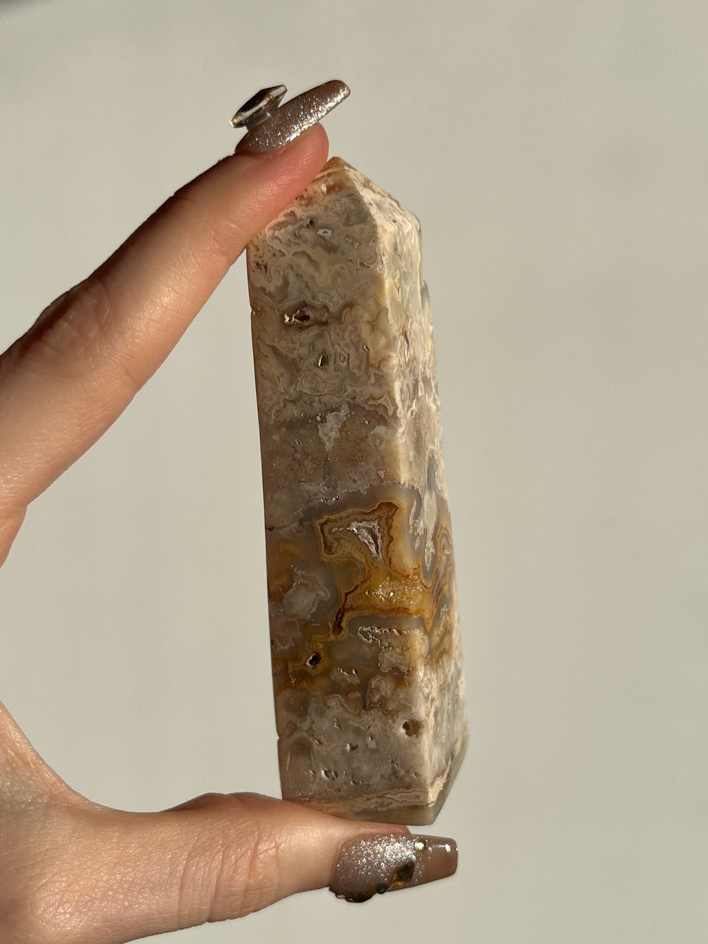 Golden Lace Agate Tower A