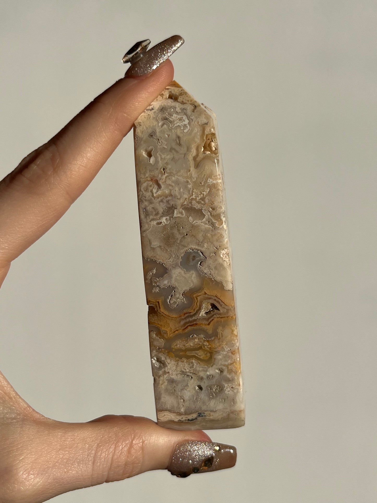 Golden Lace Agate Tower A