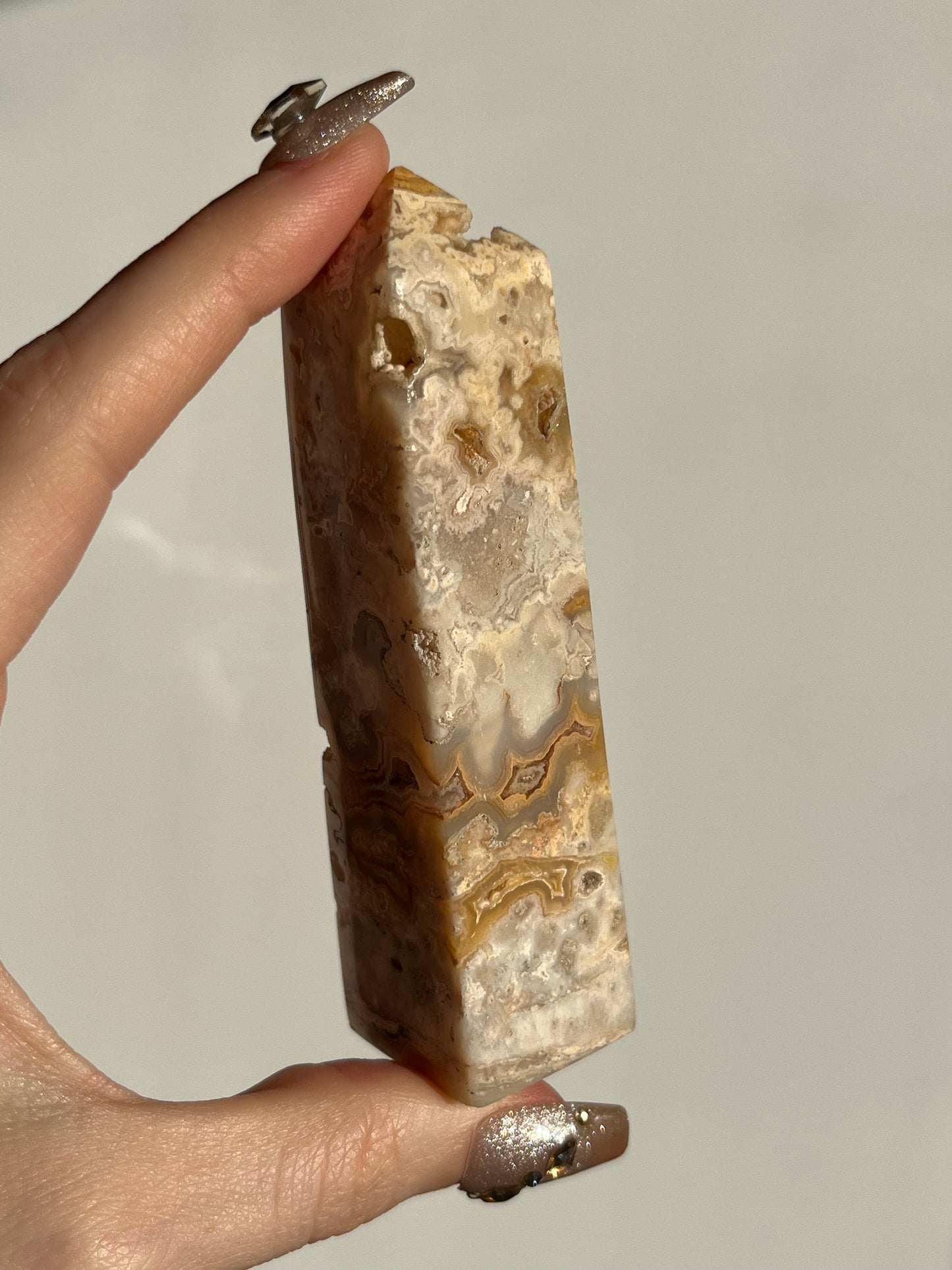 Golden Lace Agate Tower A