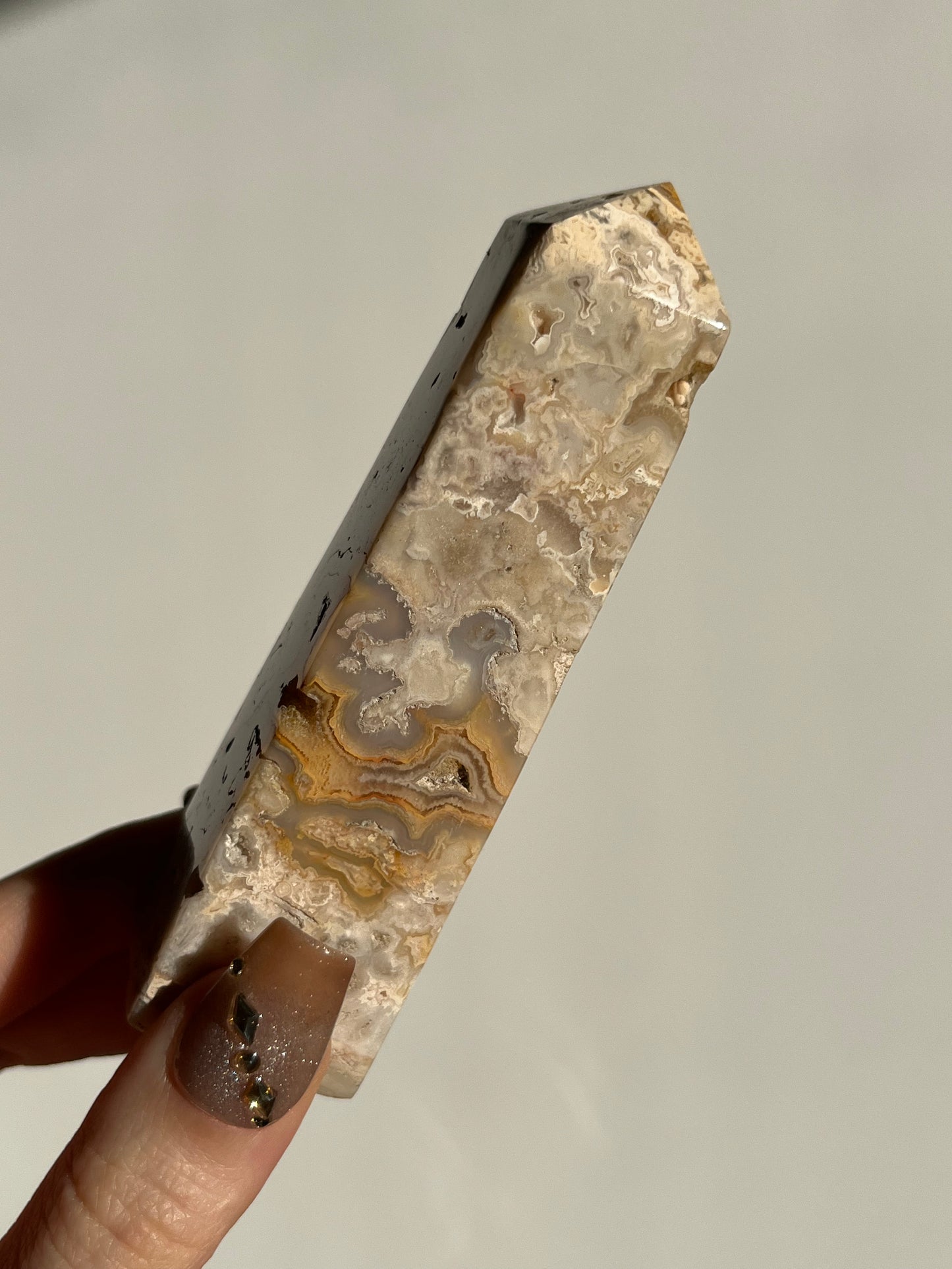 Golden Lace Agate Tower A