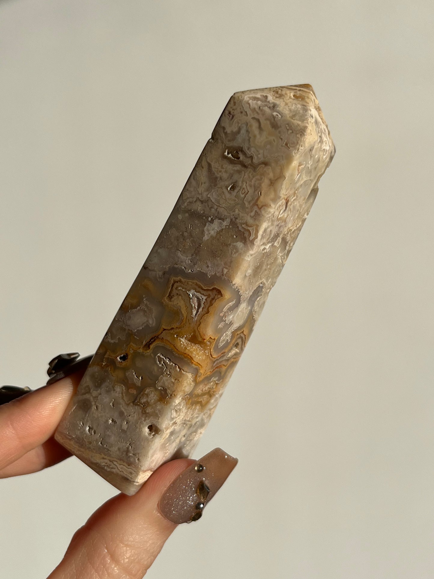 Golden Lace Agate Tower A