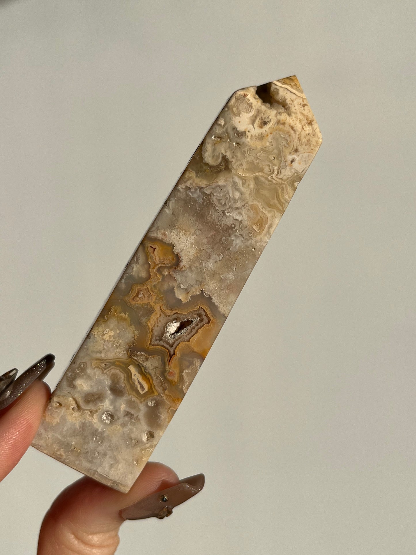Golden Lace Agate Tower A