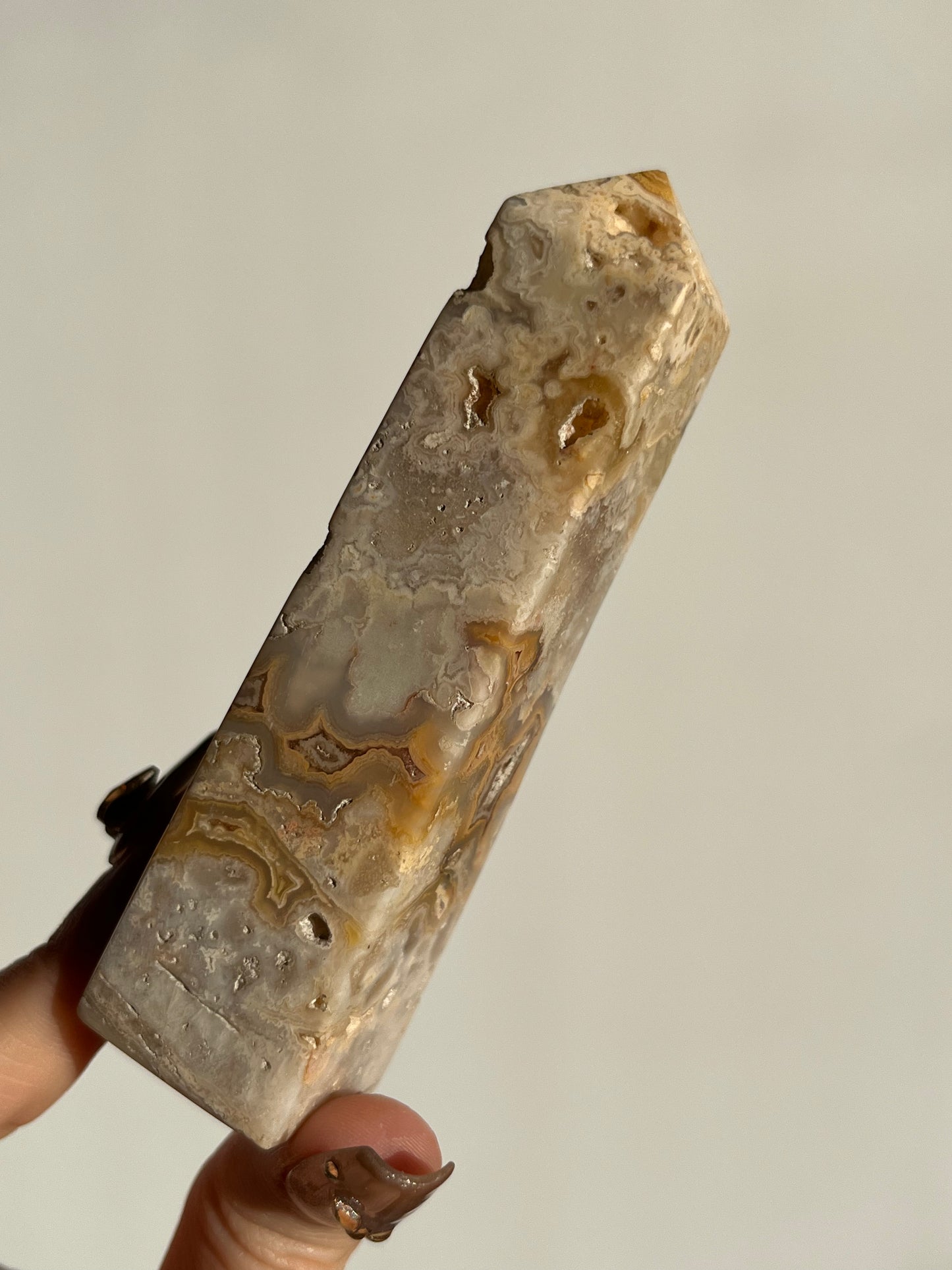 Golden Lace Agate Tower A