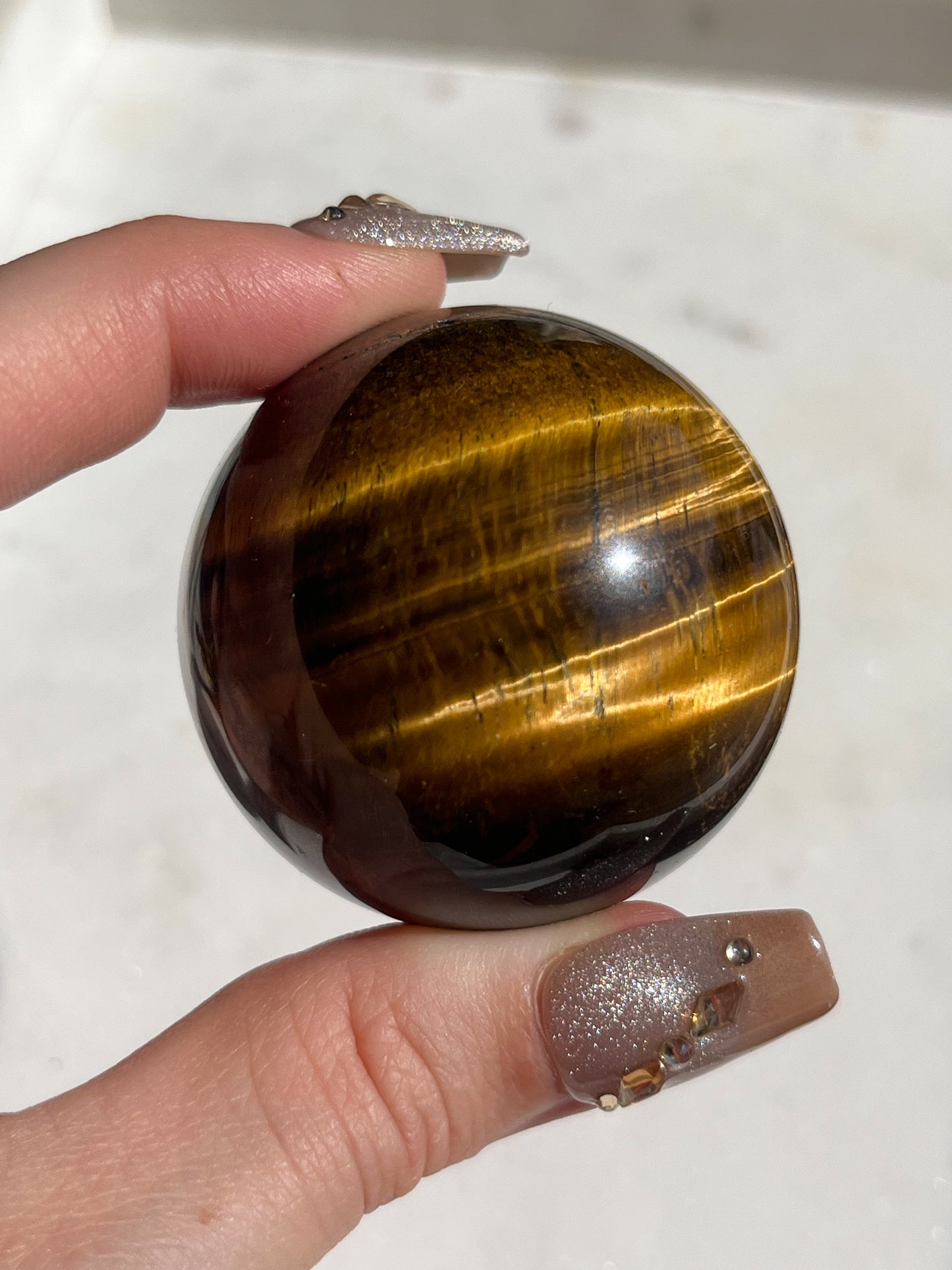 Esfera de ojo de tigre dorado (elegida intuitivamente)