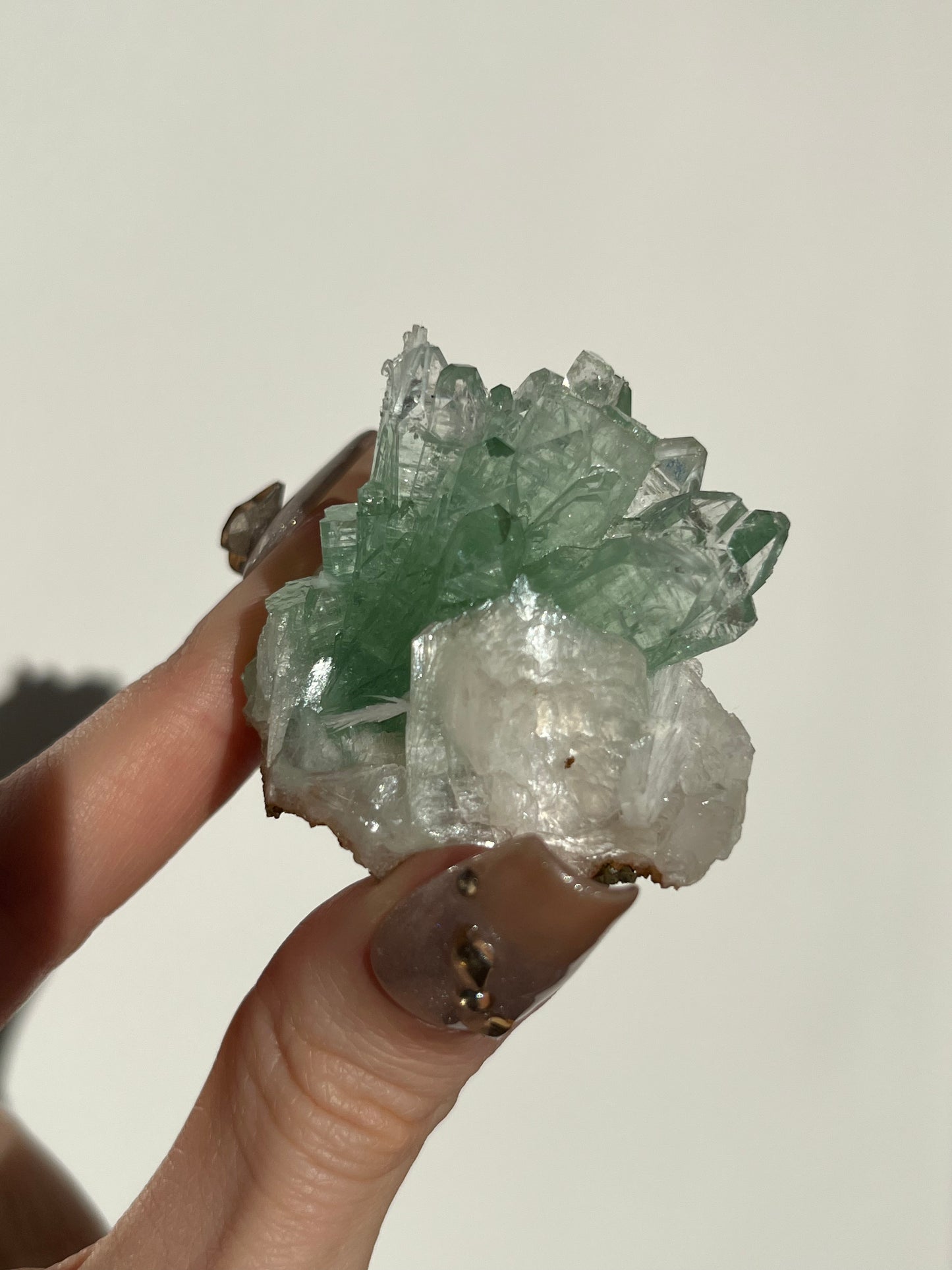 Pointed Fluorapophyllite with Stilbite and Scolecite Specimen B