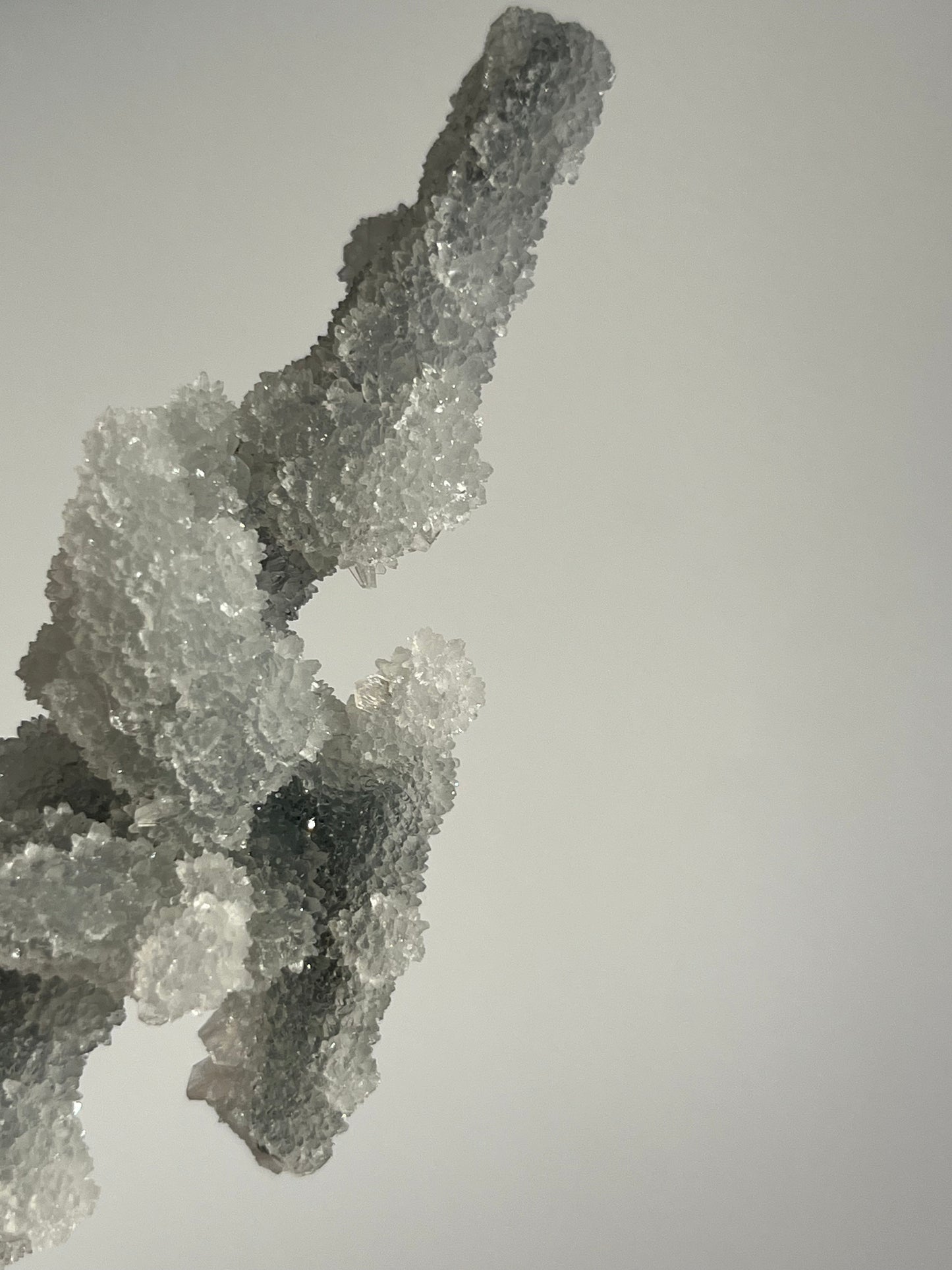 Grey Pseudostalactitic Chalcedony with Clear Heulandite Specimen F