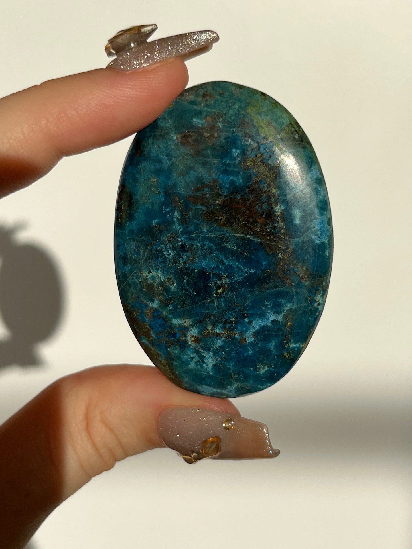 High Grade Shattuckite Palmstone #C