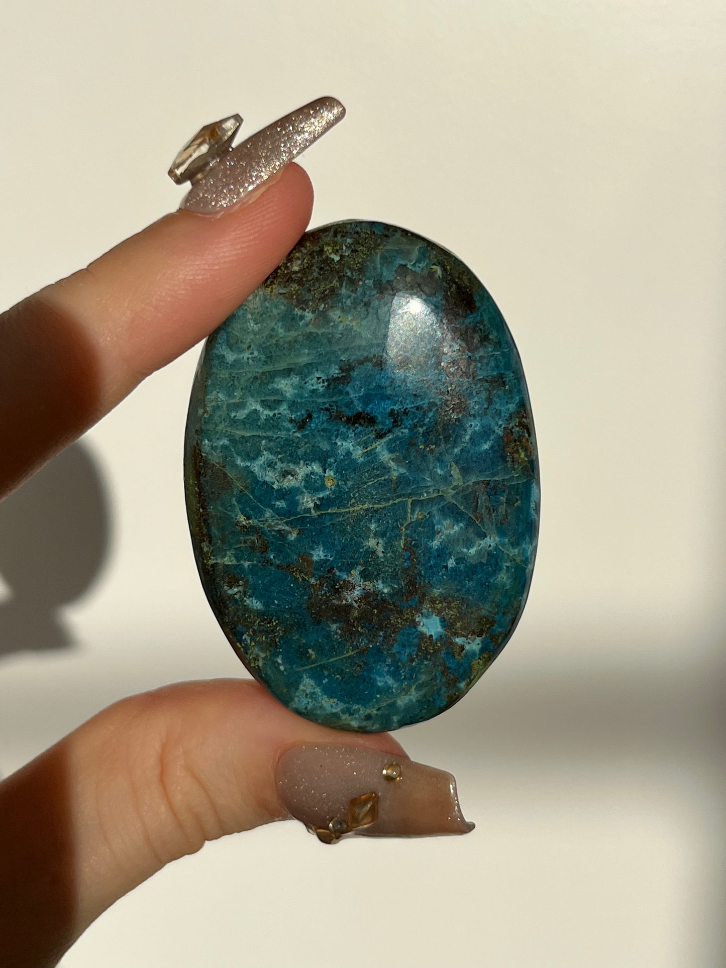 High Grade Shattuckite Palmstone #C