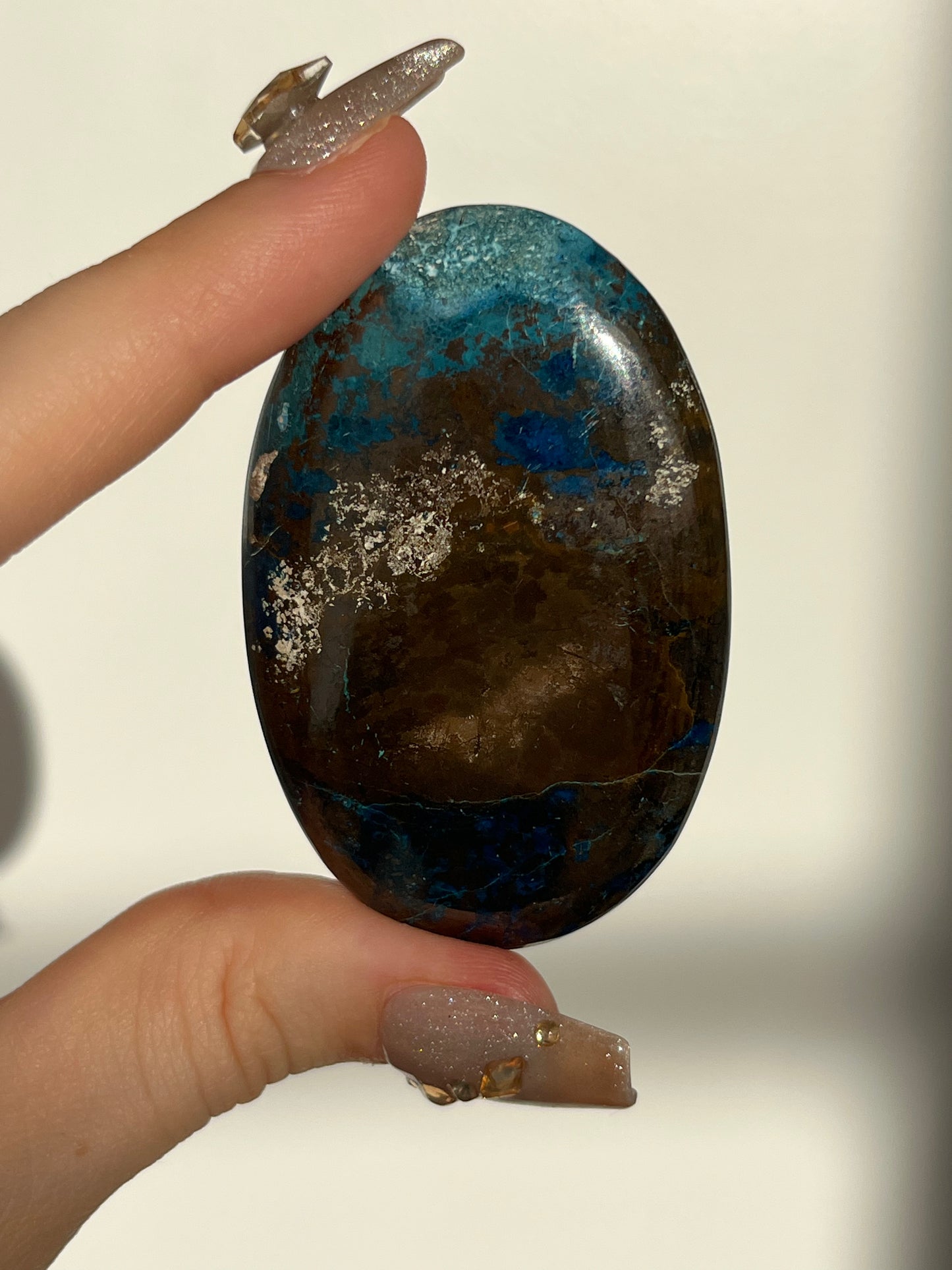 High Grade Shattuckite Palmstone #F