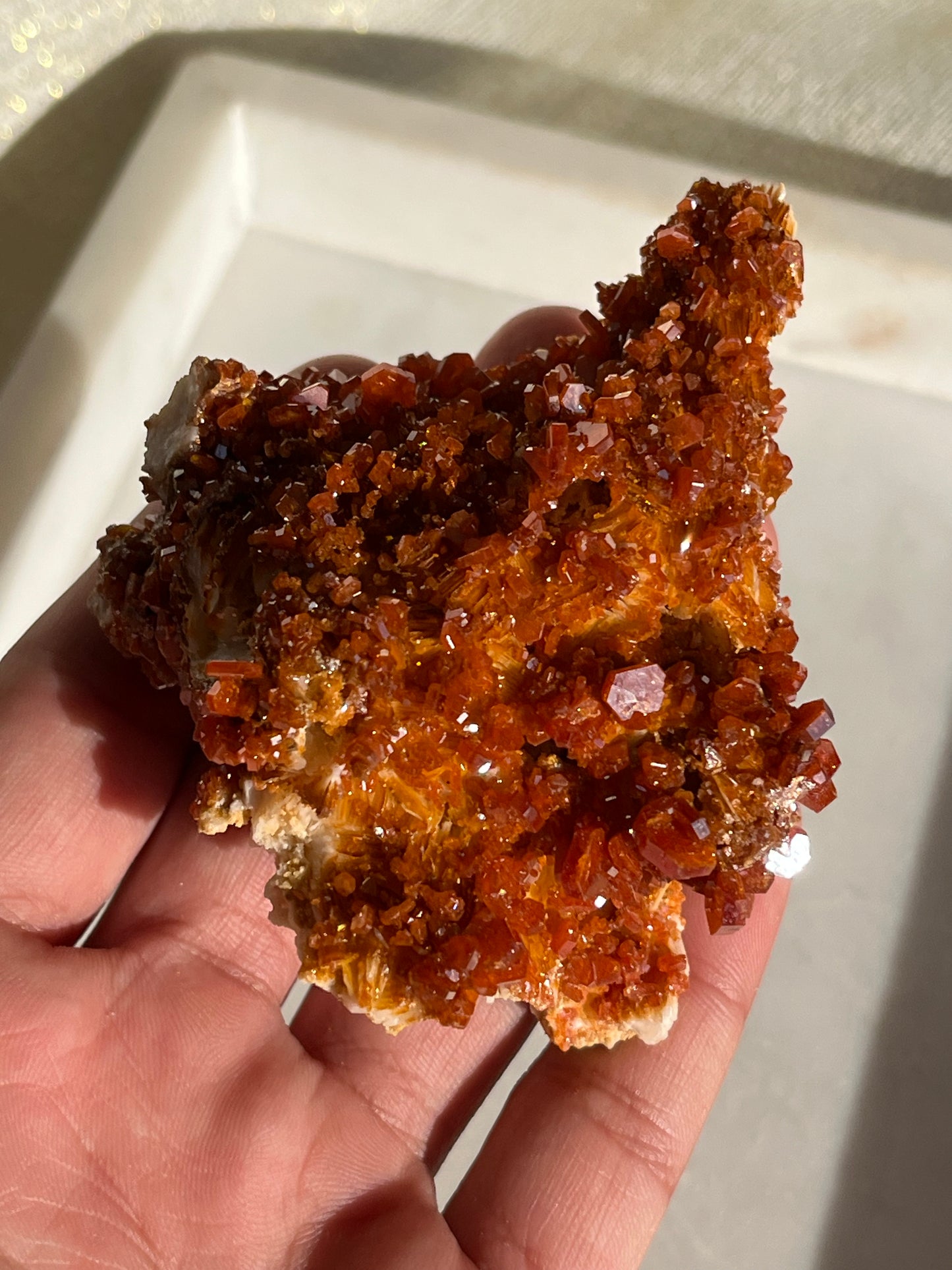 A Grade Vanadinite on Barite Specimen #A