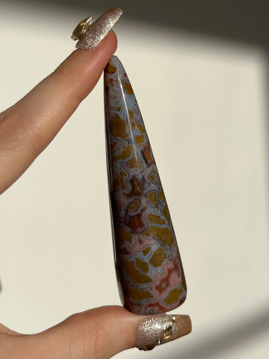Indonesian Cotton Candy Agate Ring Holder #E