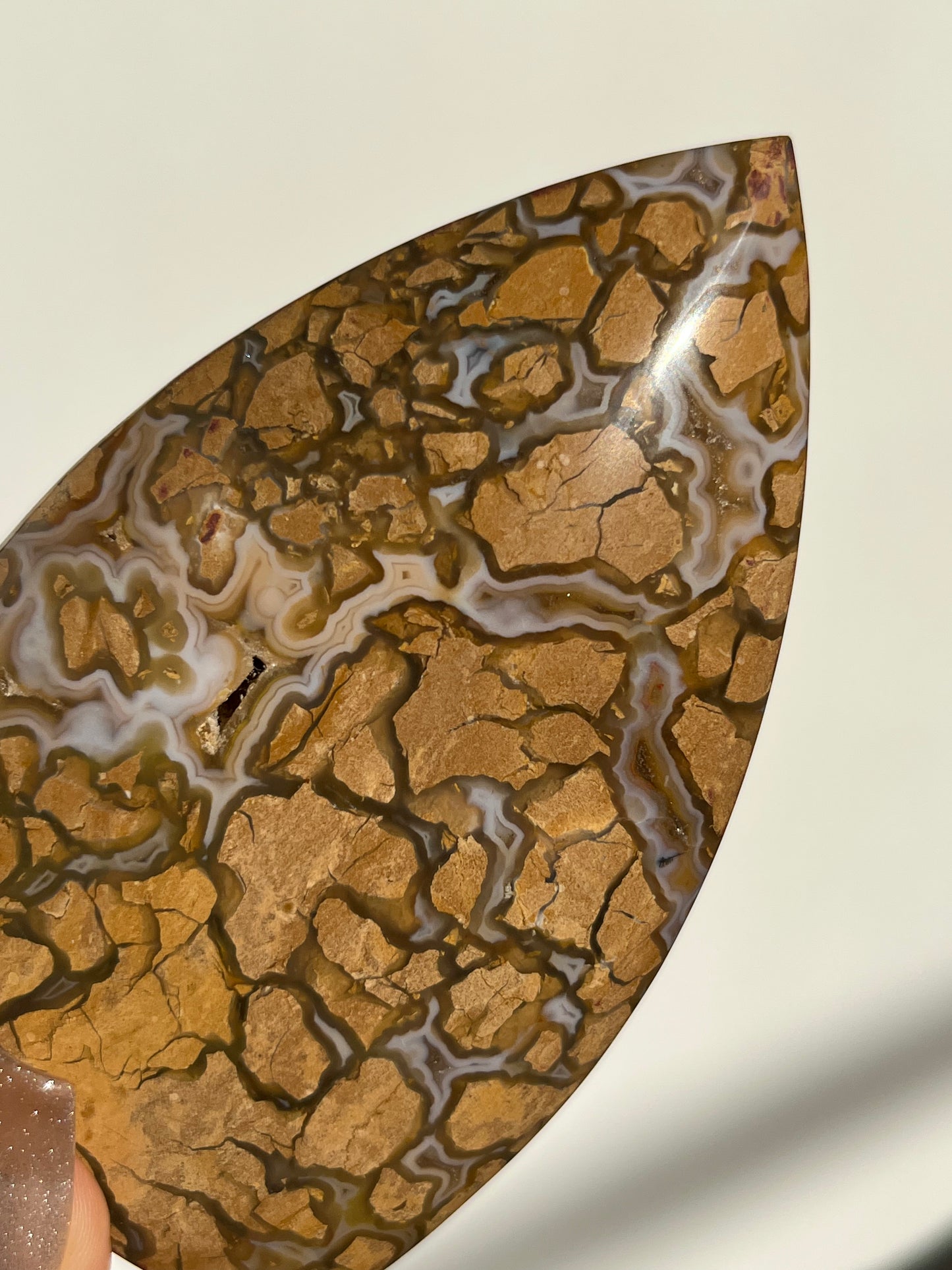 'Api' Indonesian Cotton Candy Agate Flame Carving