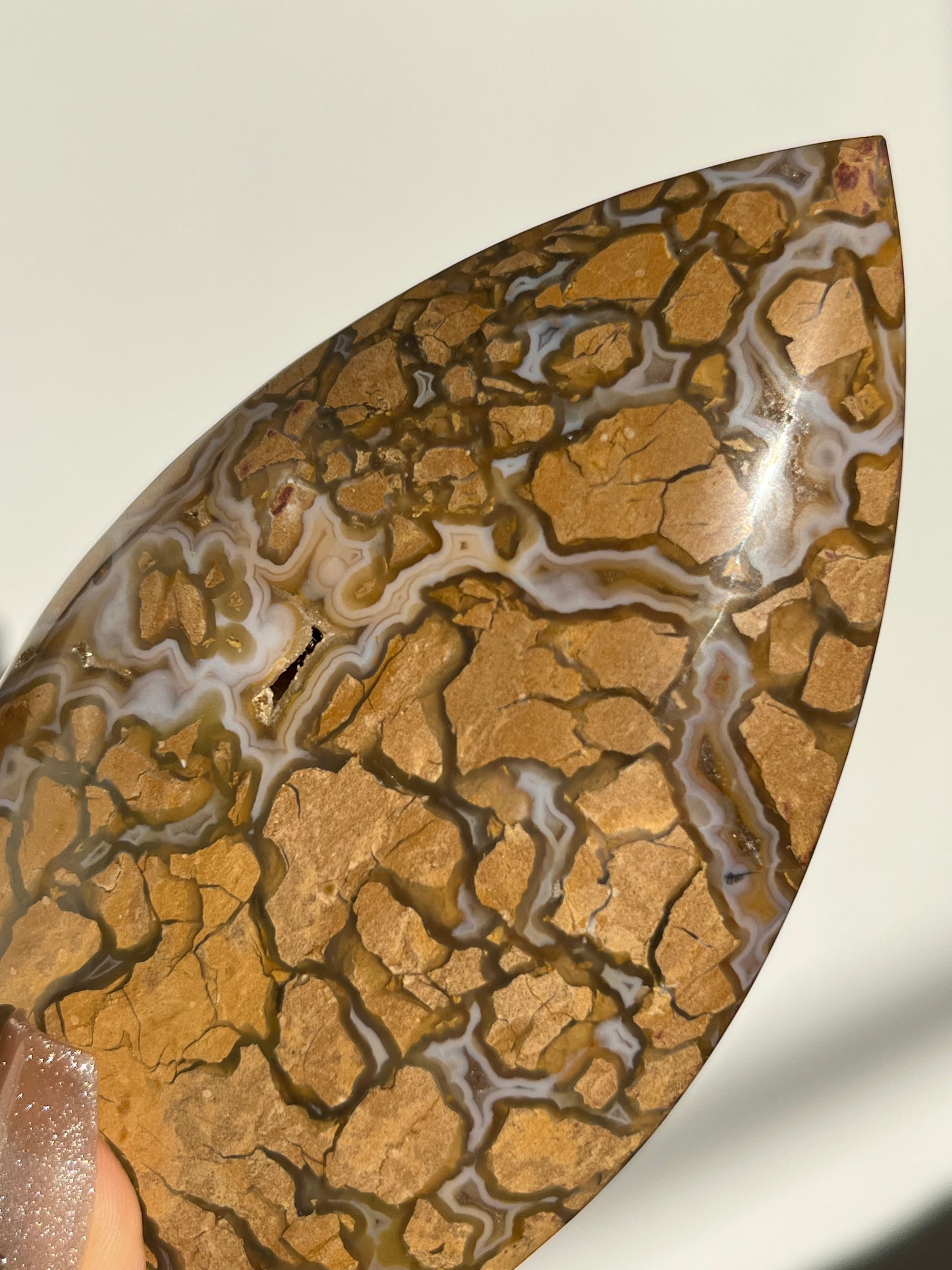 'Api' Indonesian Cotton Candy Agate Flame Carving