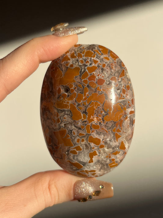 Indonesian Cotton Candy Agate Palmstone #K