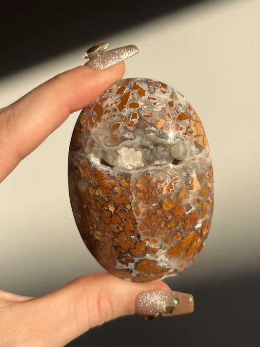 Indonesian Cotton Candy Agate Palmstone #L