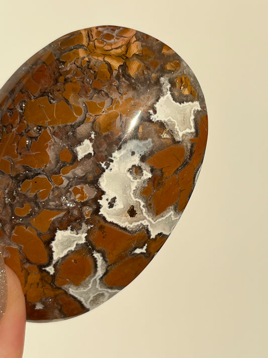 Indonesian Cotton Candy Agate Palmstone #F