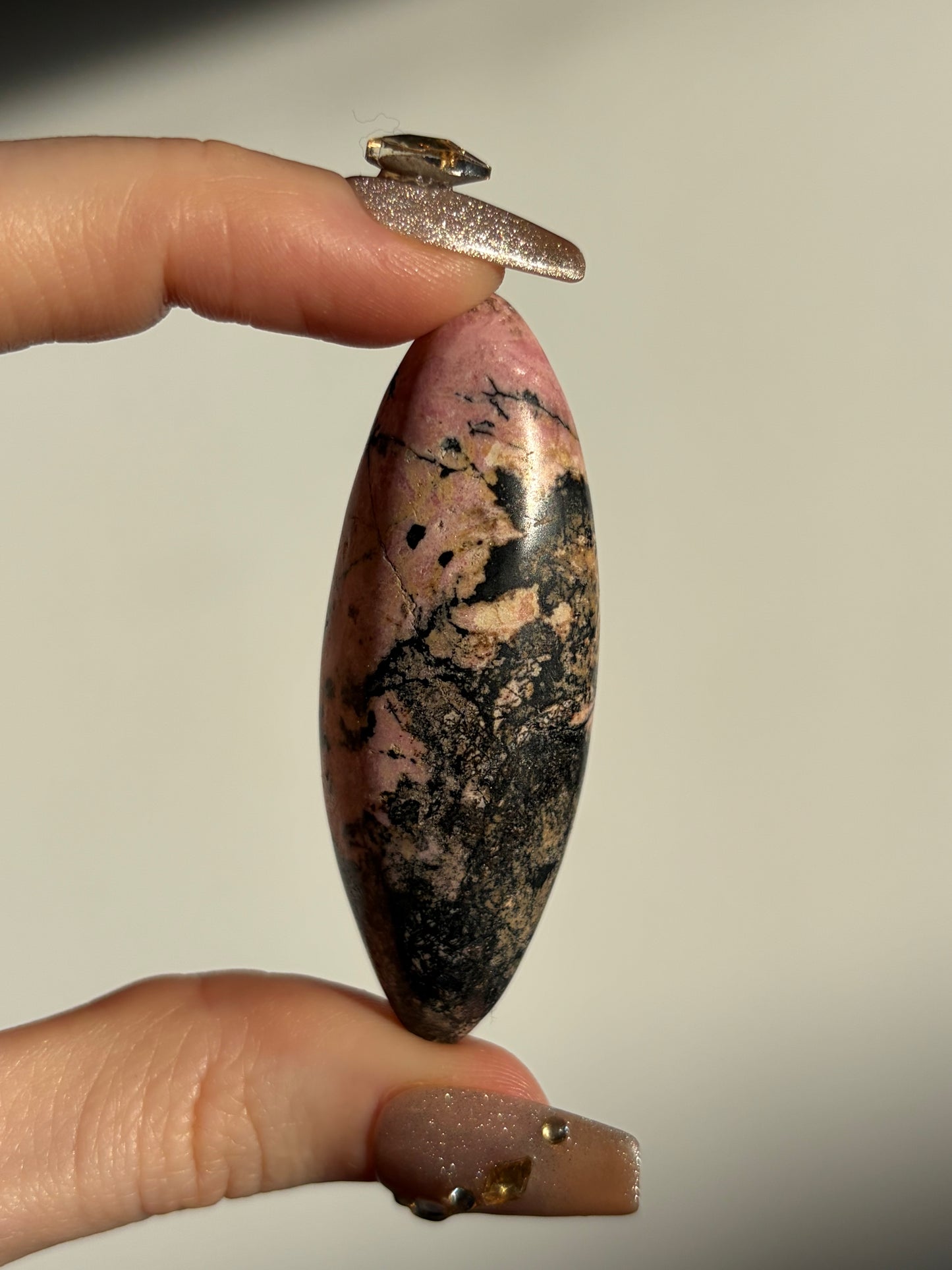 Indonesian Rhodonite and Manganese Included Shiva D