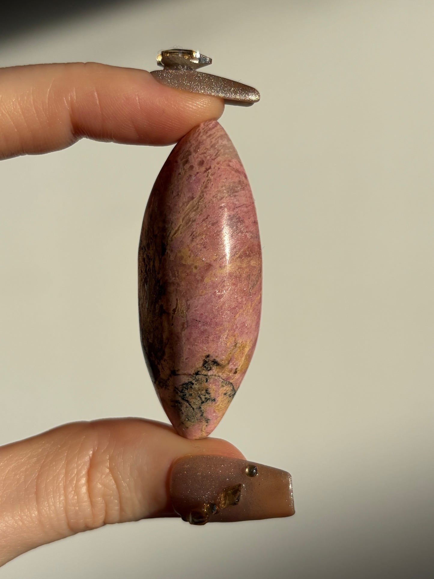 Indonesian Rhodonite and Manganese Included Shiva E