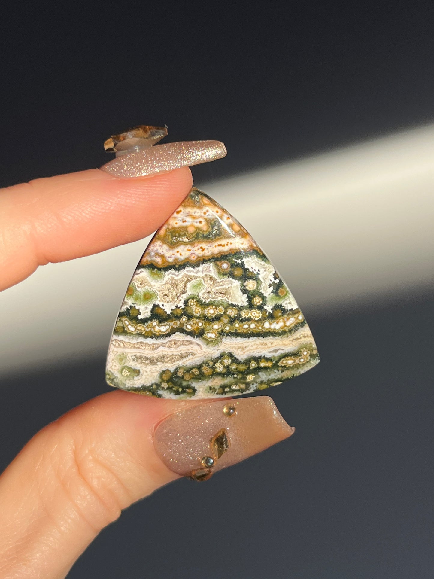 Indonesian Orbicular Jasper Sector Cabochon (You Choose)