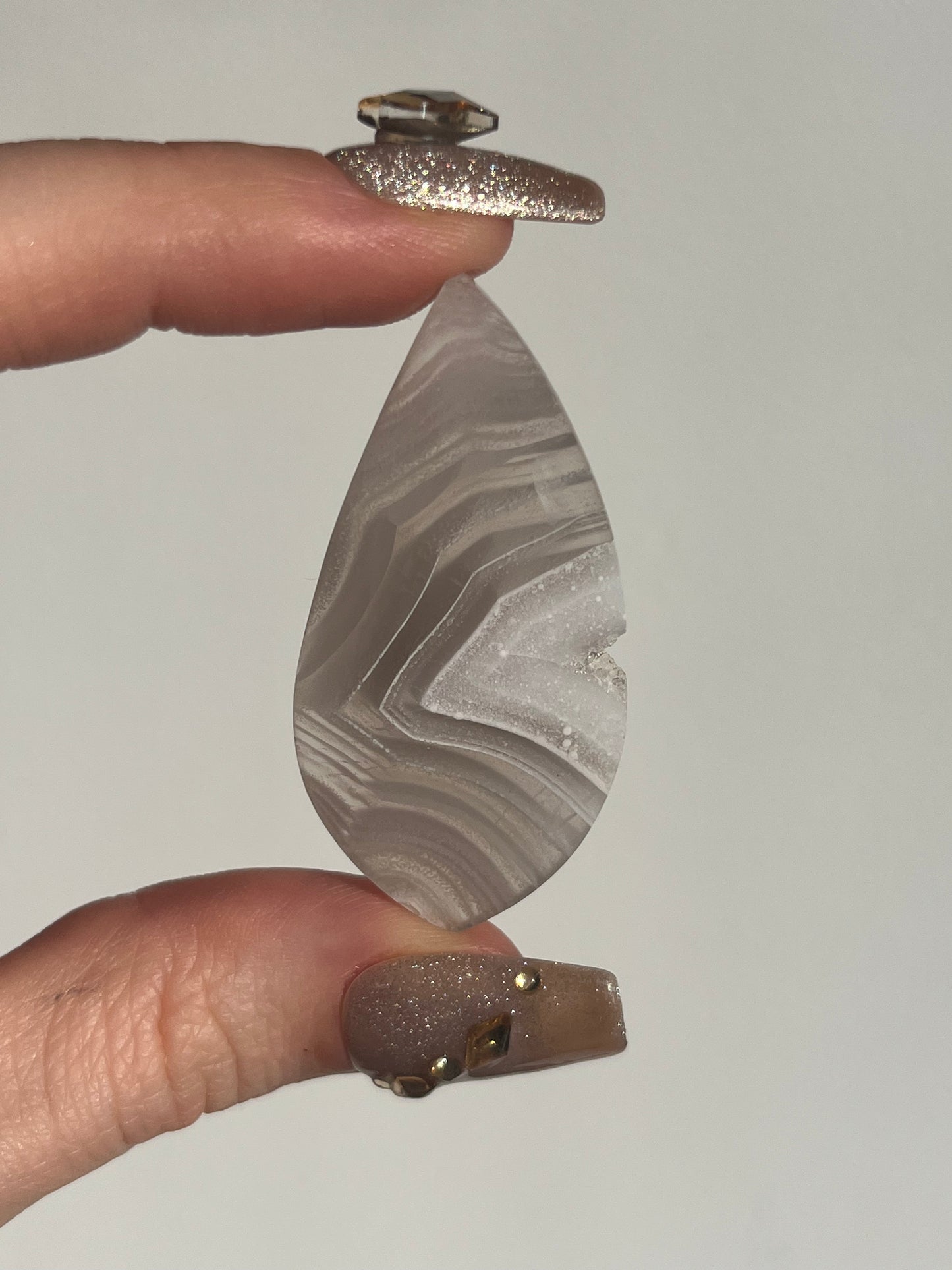 Laguna Agate Cabochon with White Platelet Suspensions A