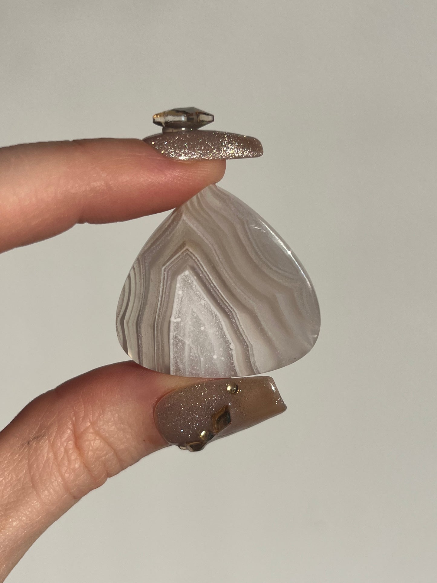 Laguna Agate Cabochon with White Platelet Suspensions C