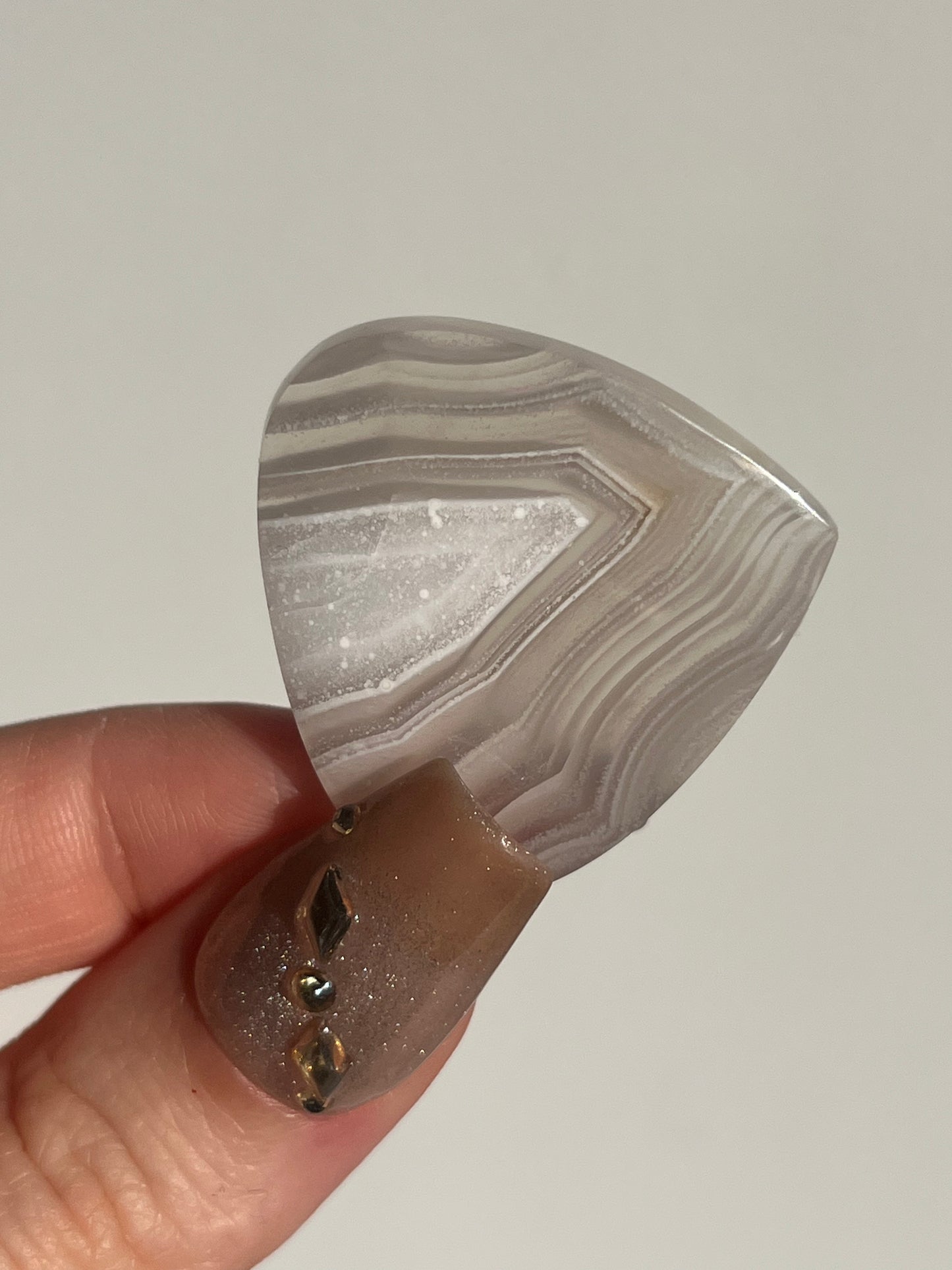 Laguna Agate Cabochon with White Platelet Suspensions C